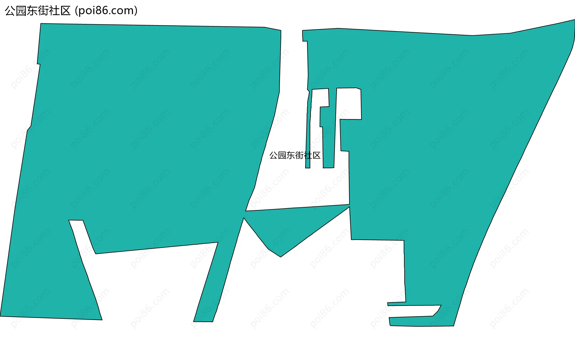 公园东街社区边界地图