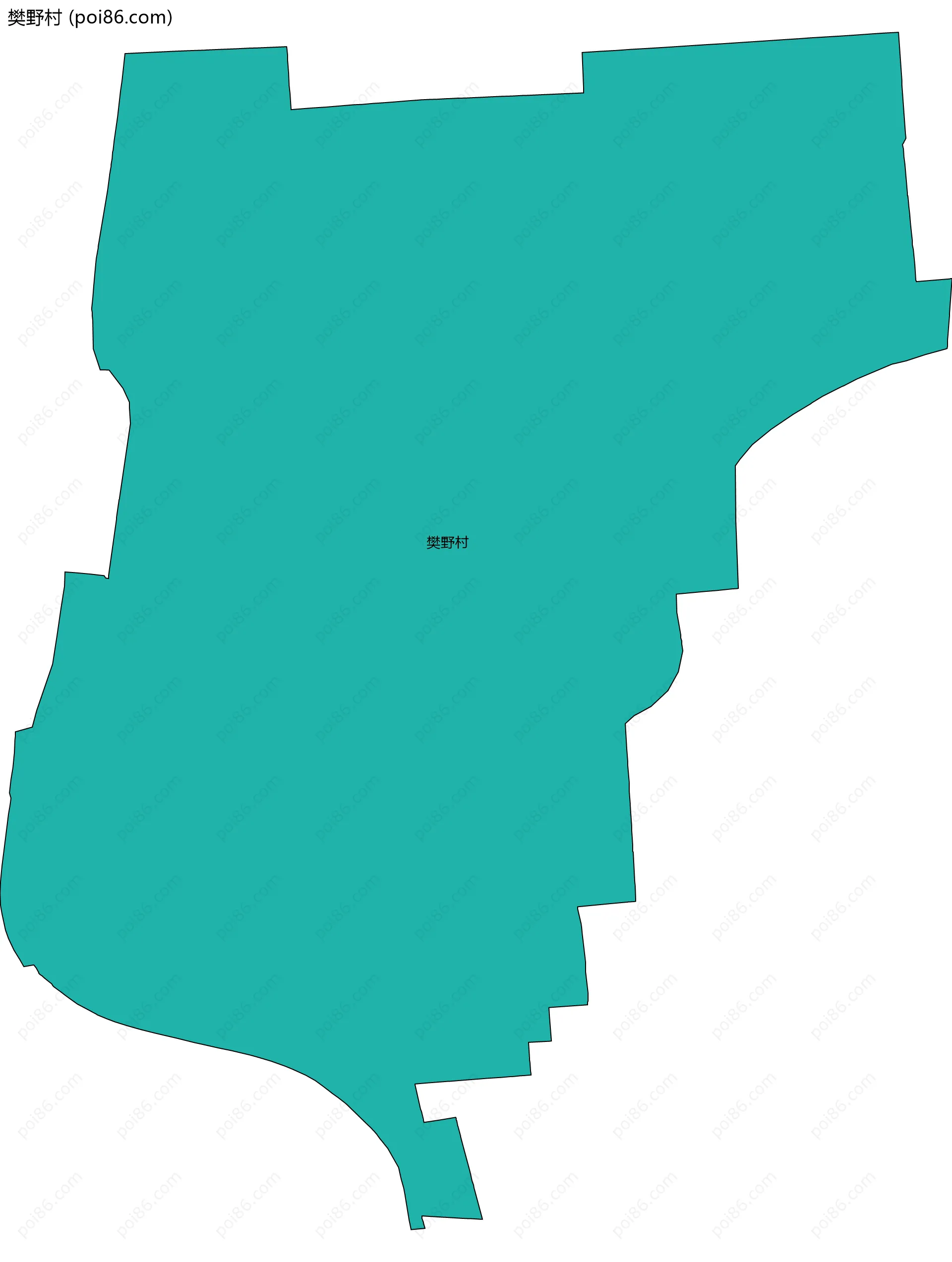 樊野村边界地图