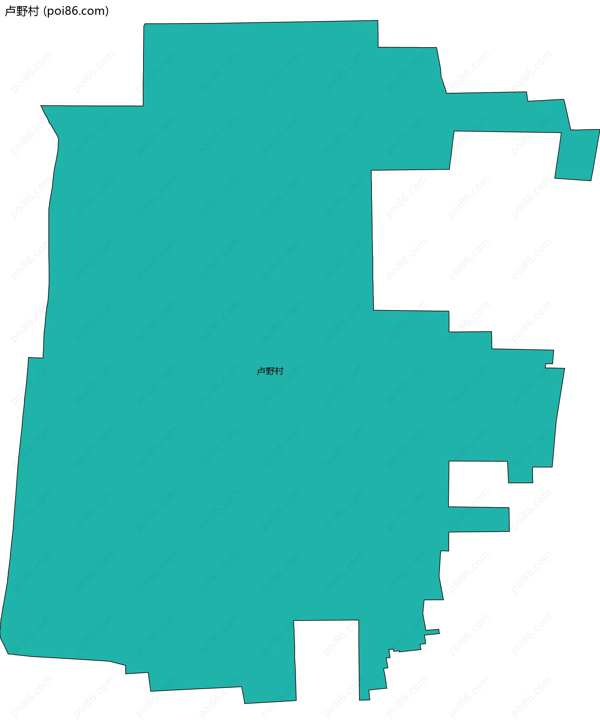 卢野村边界地图