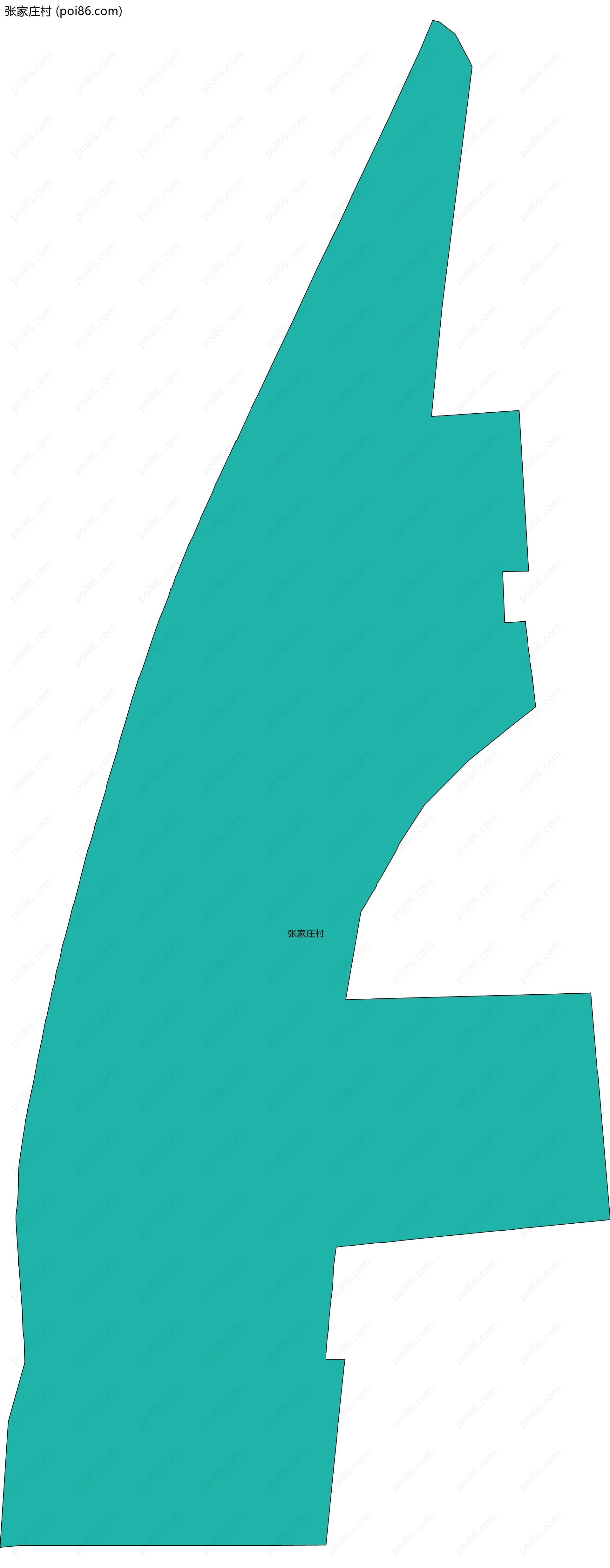 张家庄村边界地图