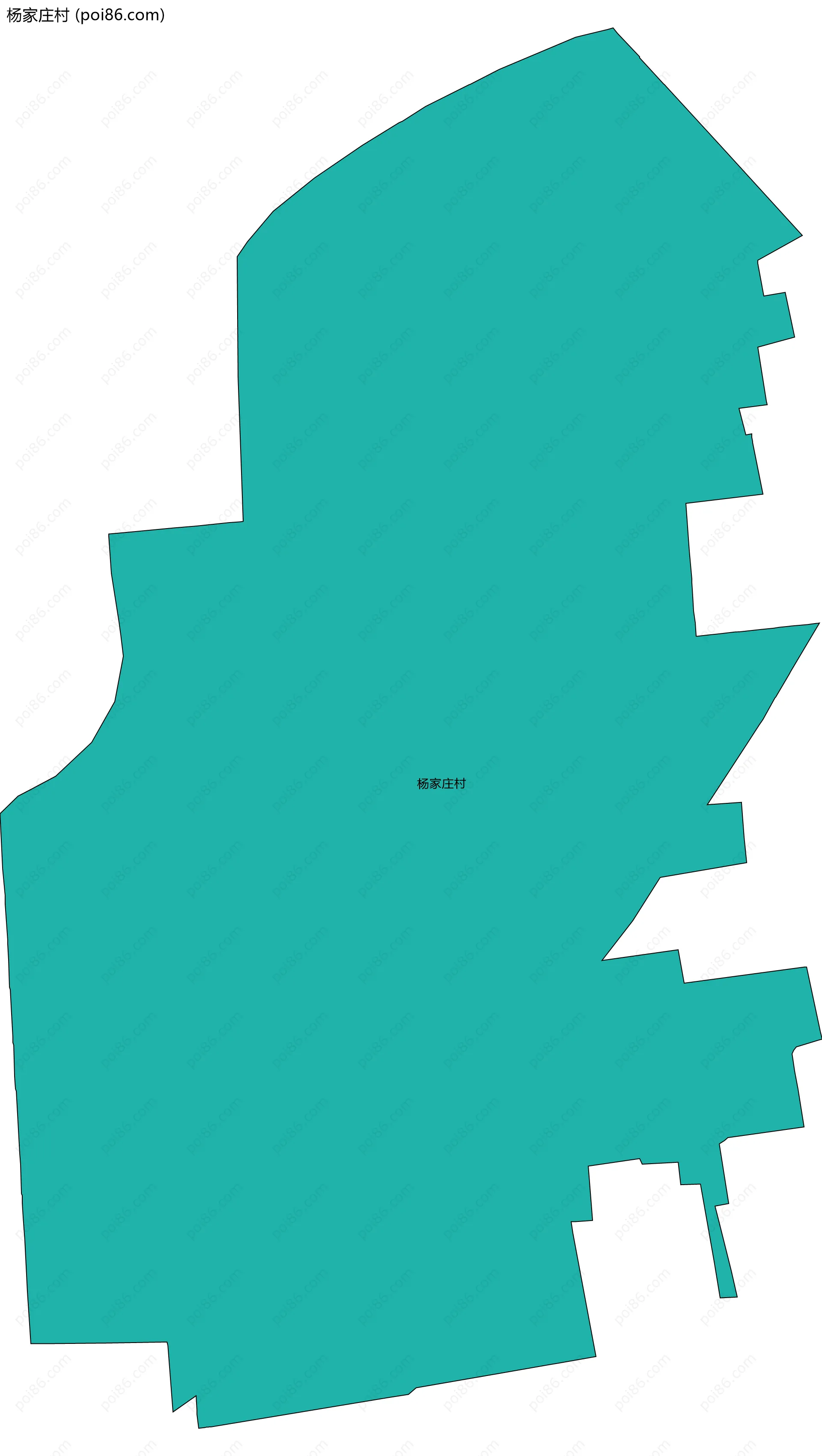 杨家庄村边界地图