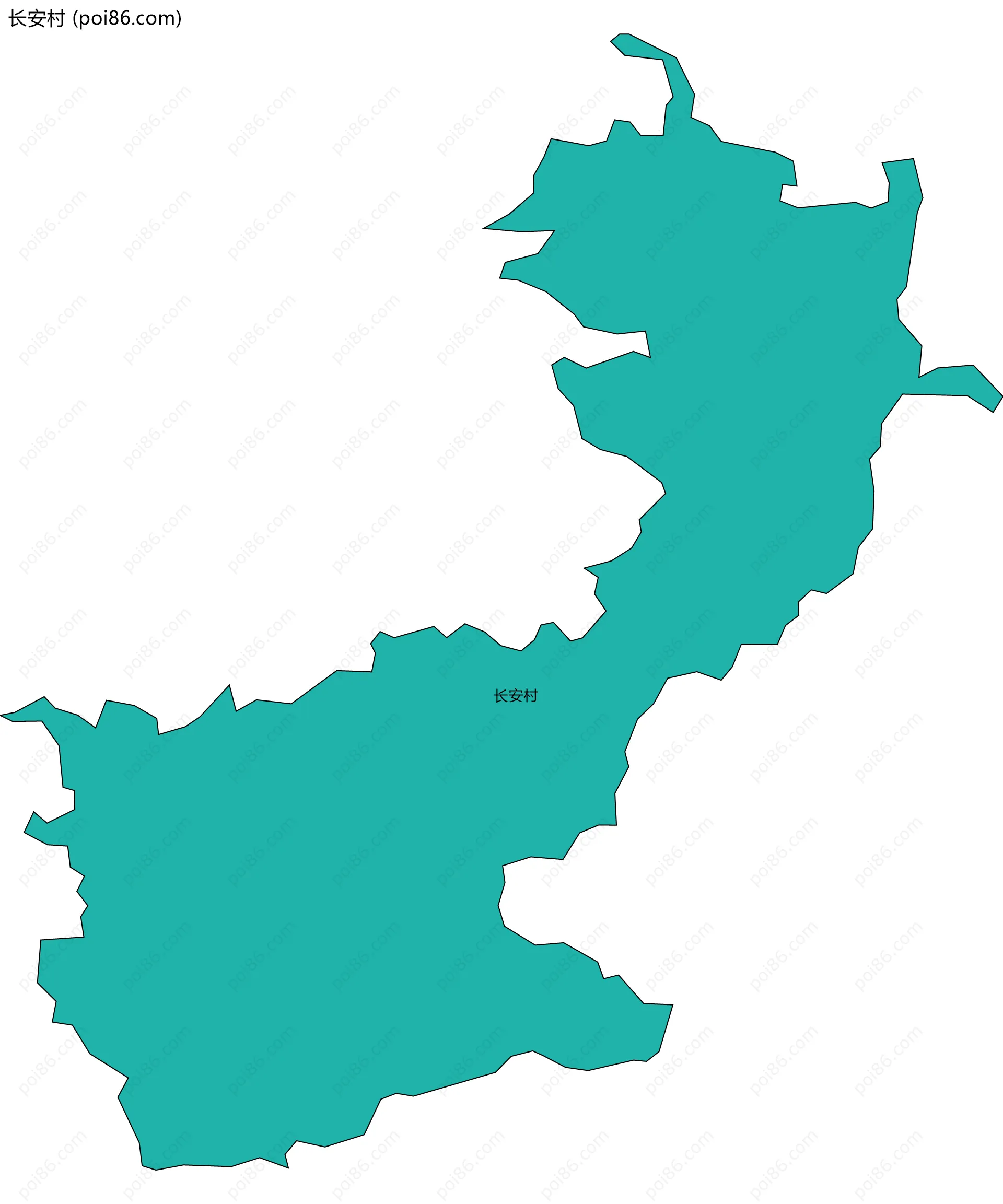 长安村边界地图