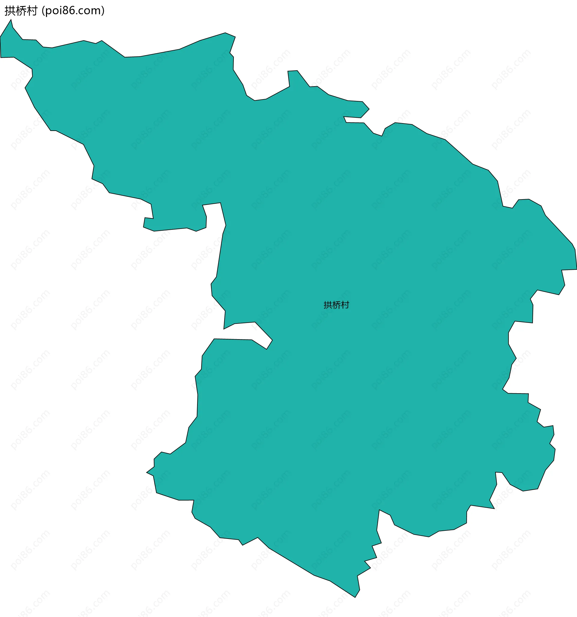 拱桥村边界地图