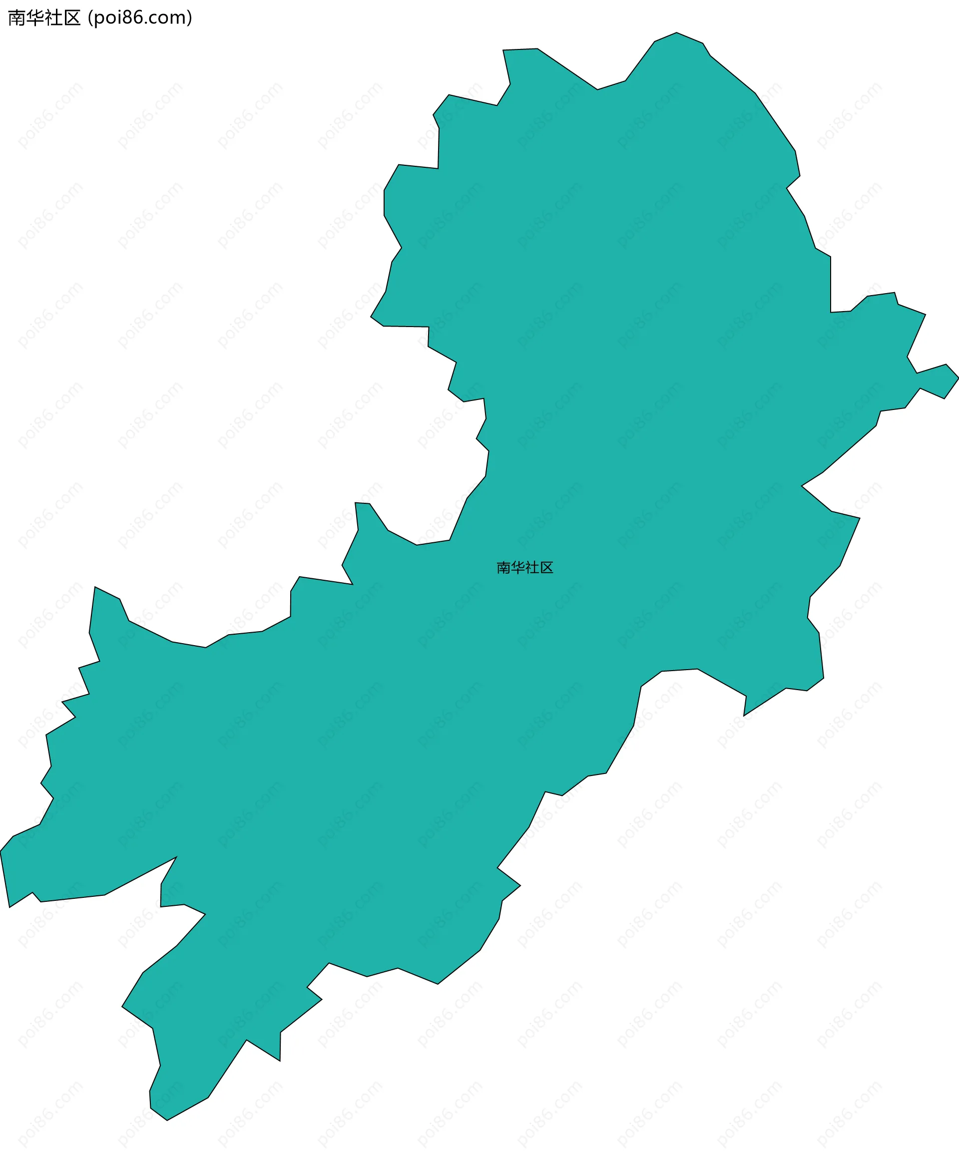 南华社区边界地图