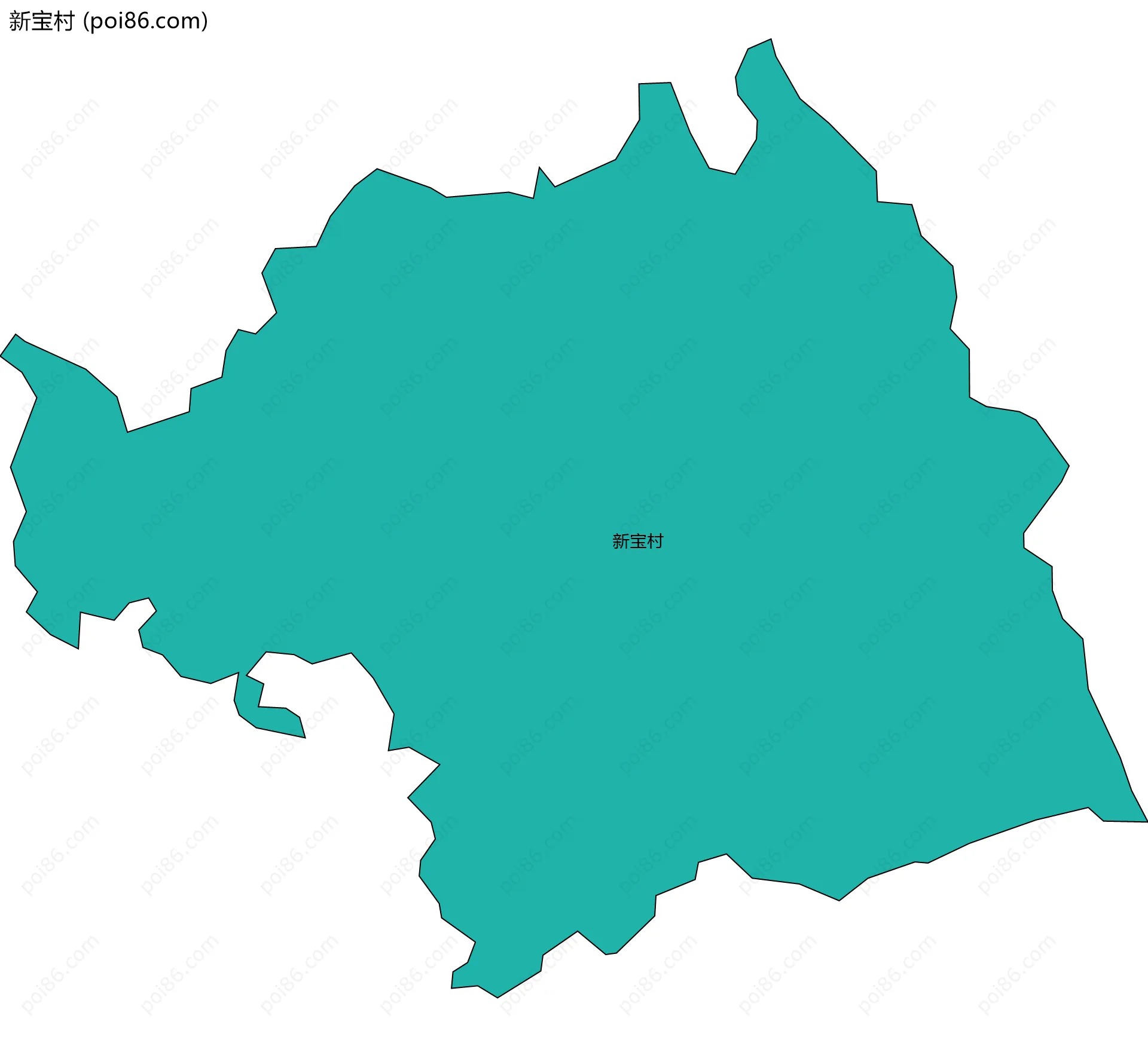 新宝村边界地图