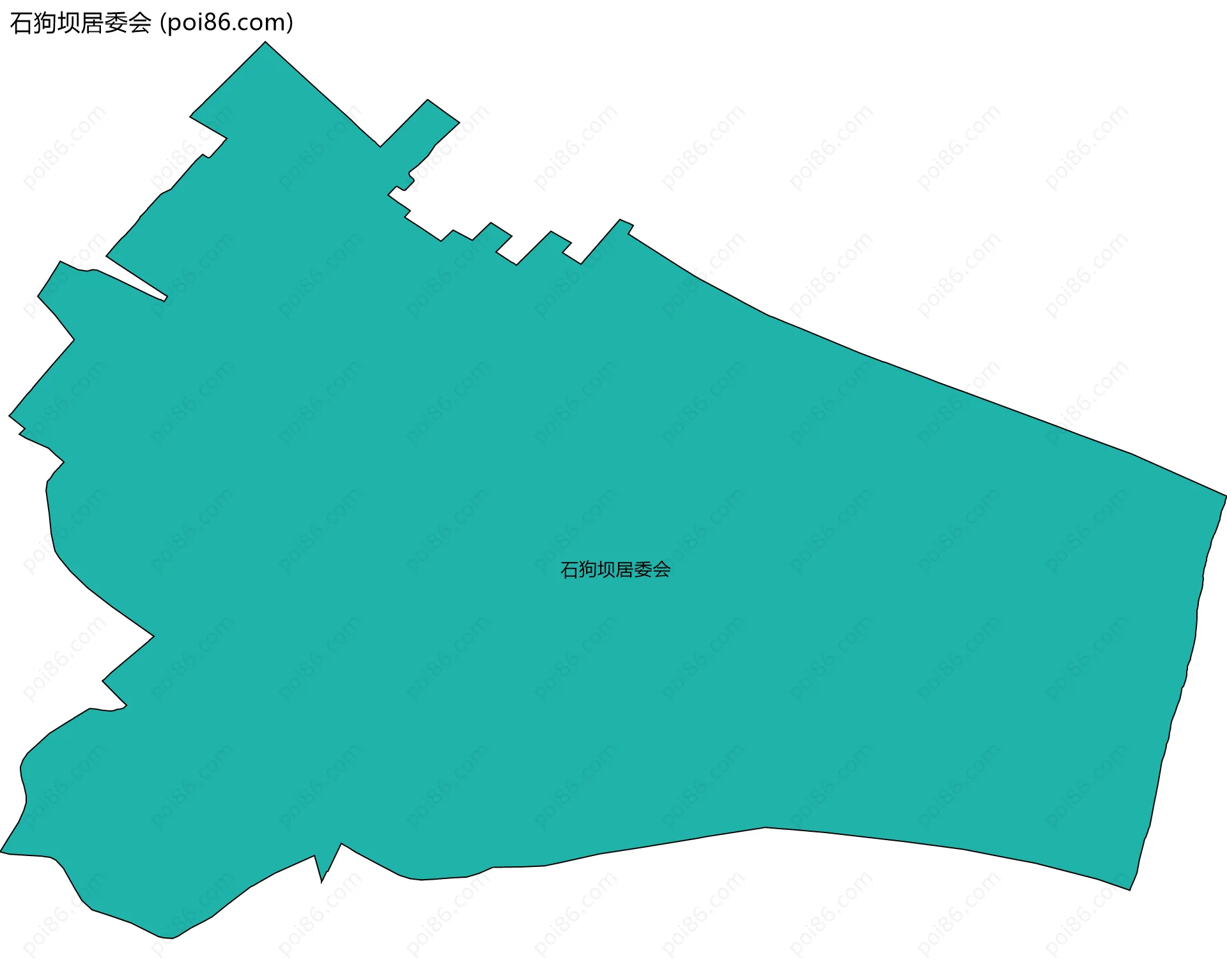 石狗坝居委会边界地图