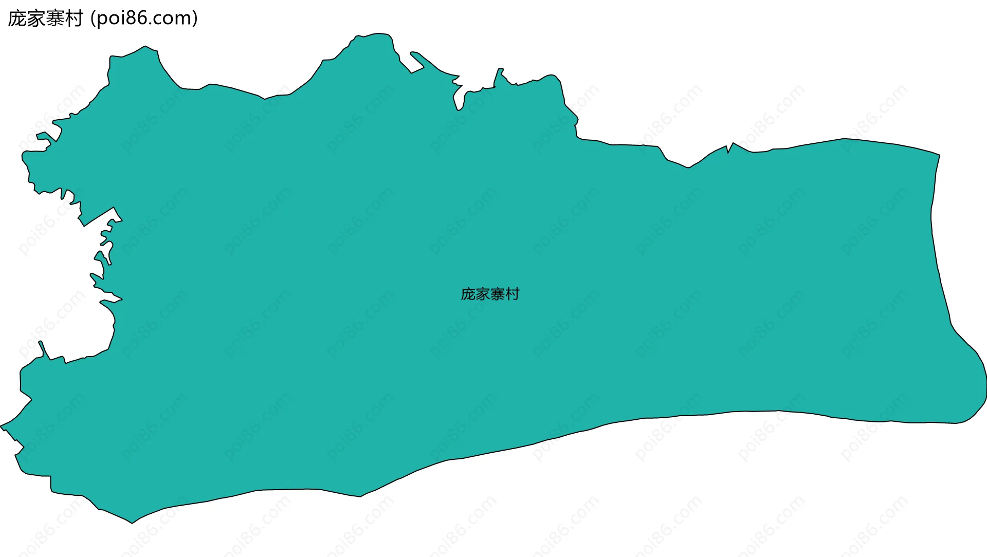 庞家寨村边界地图