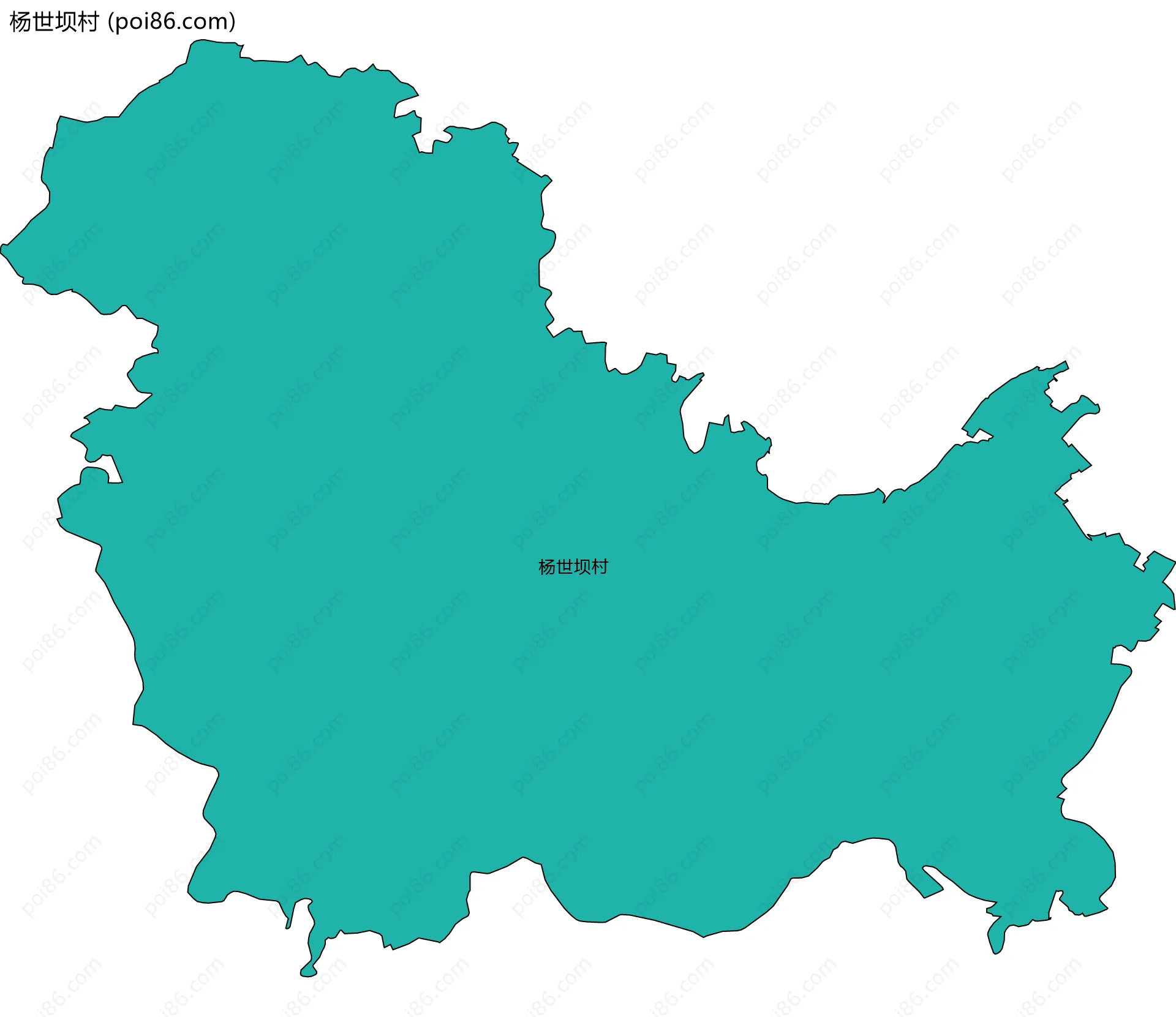 杨世坝村边界地图