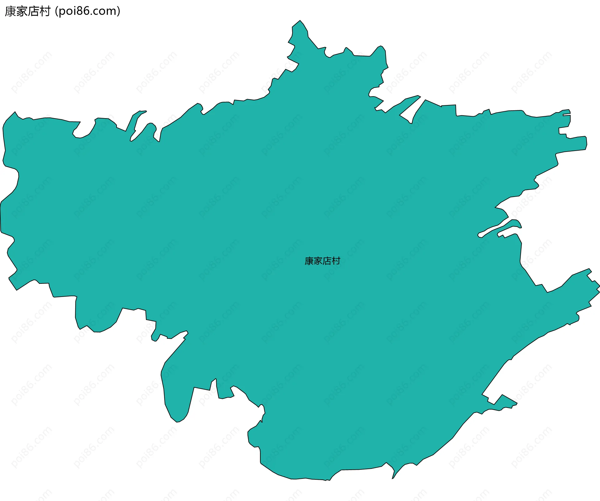 康家店村边界地图