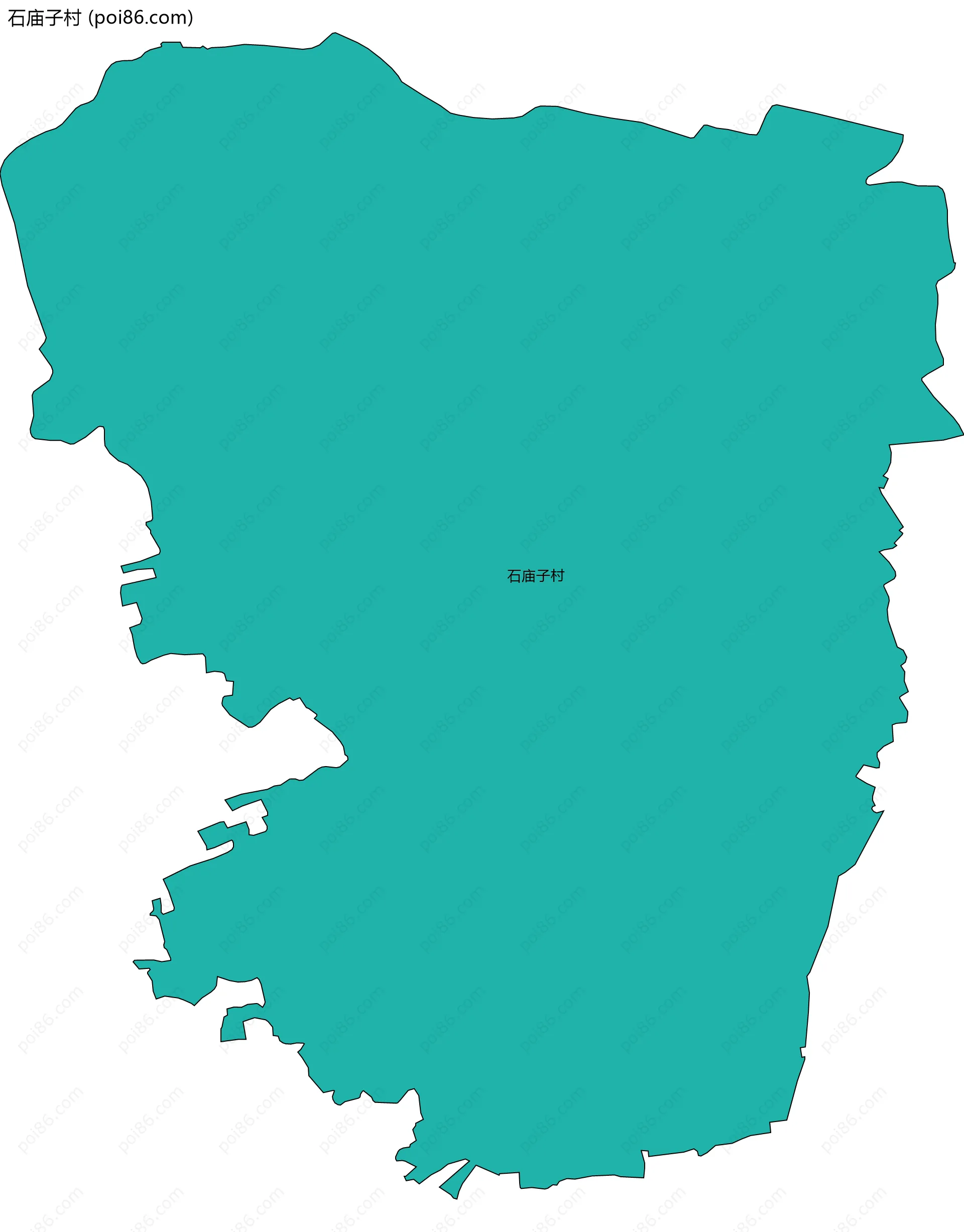 石庙子村边界地图