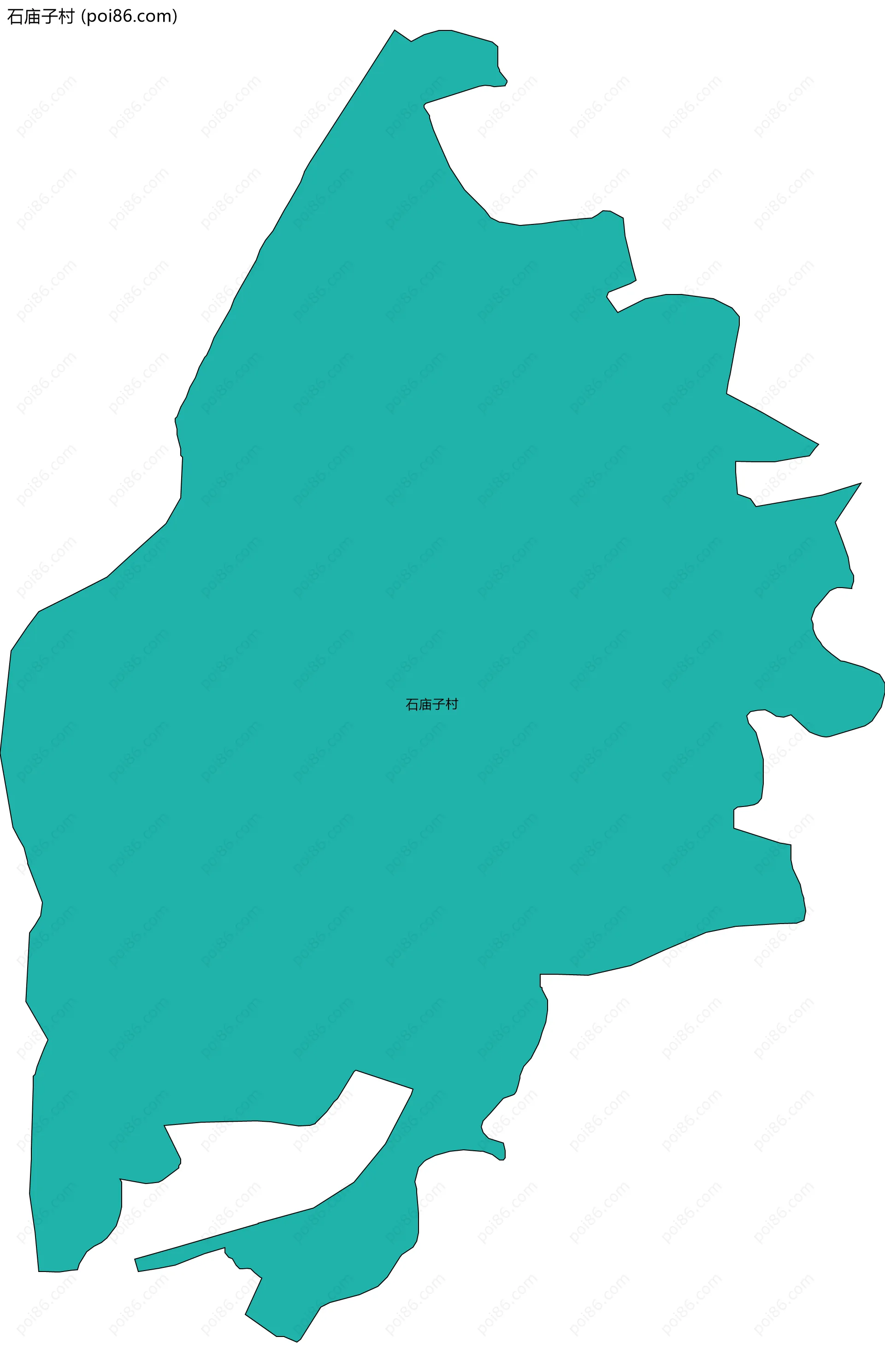 石庙子村边界地图