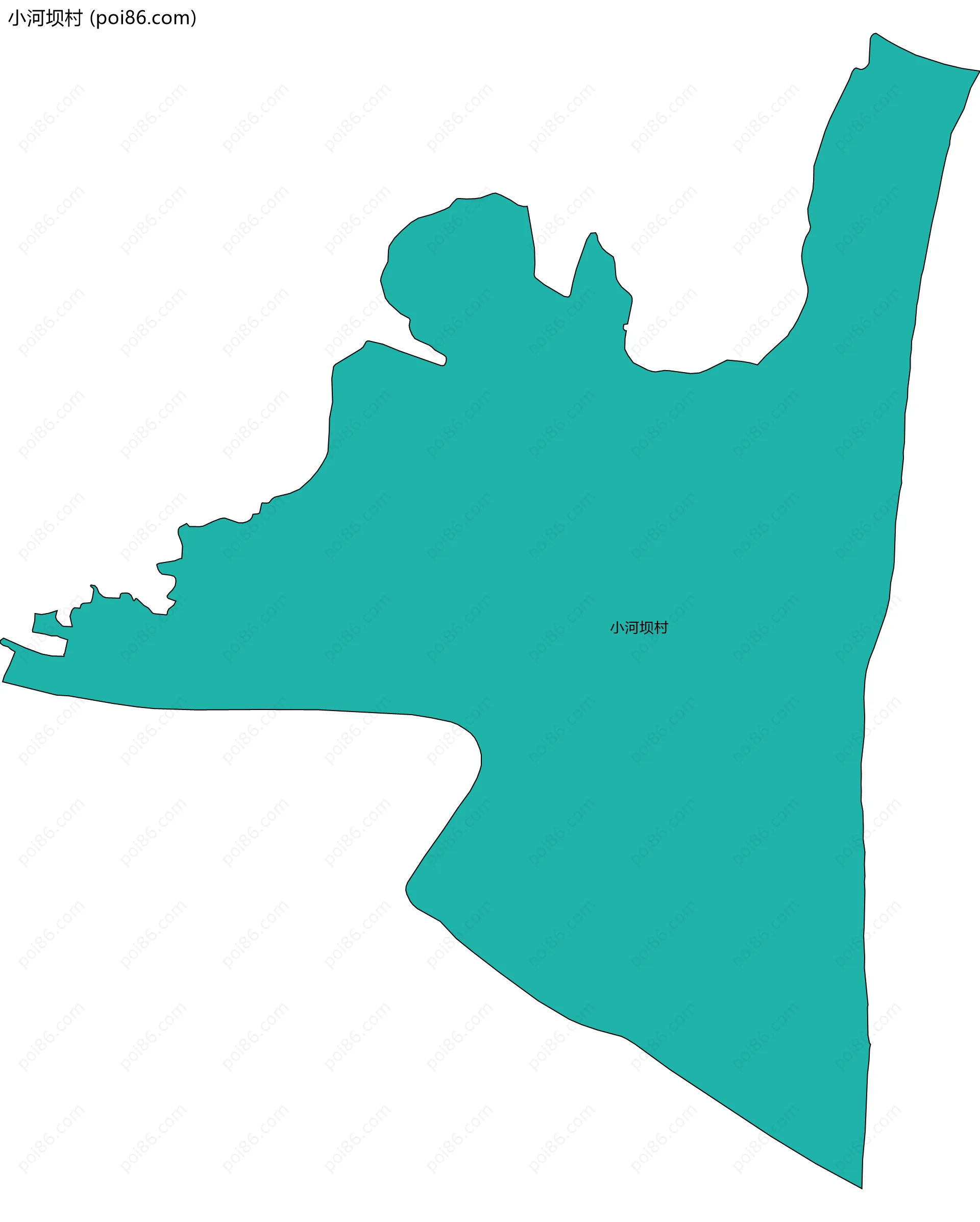 小河坝村边界地图