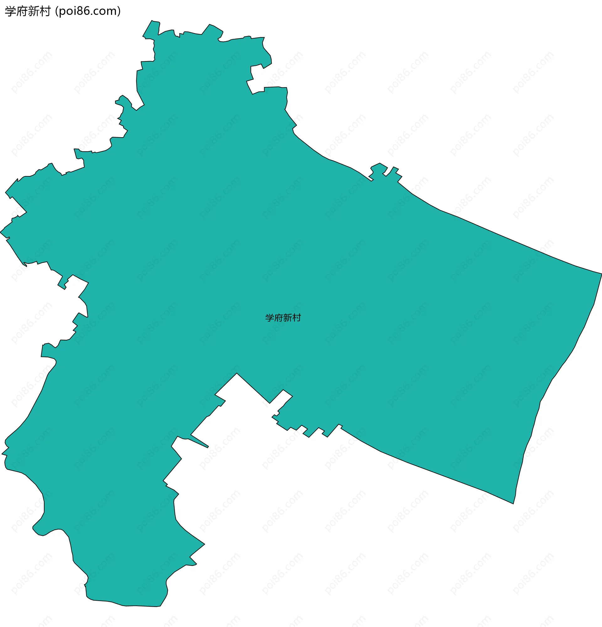 学府新村边界地图