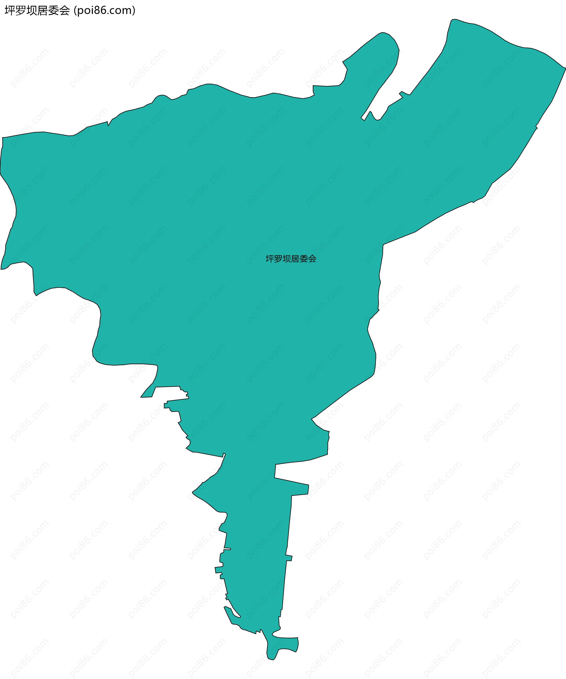 坪罗坝居委会边界地图