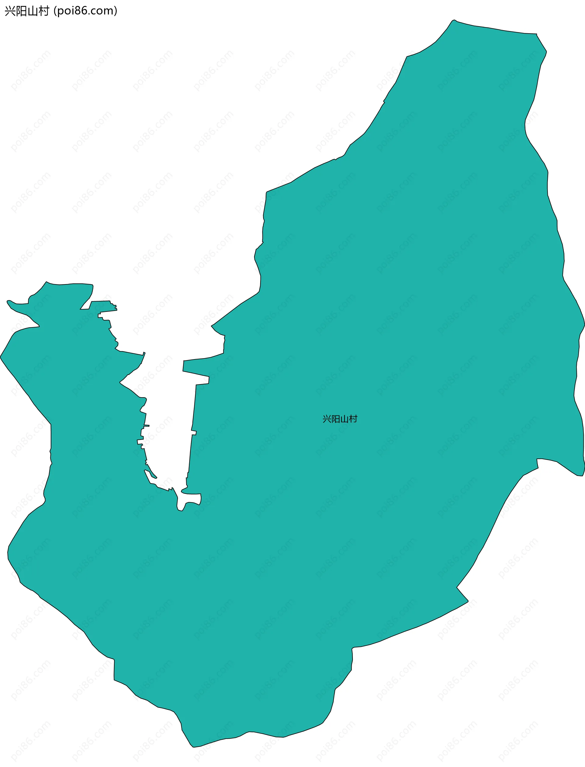 兴阳山村边界地图