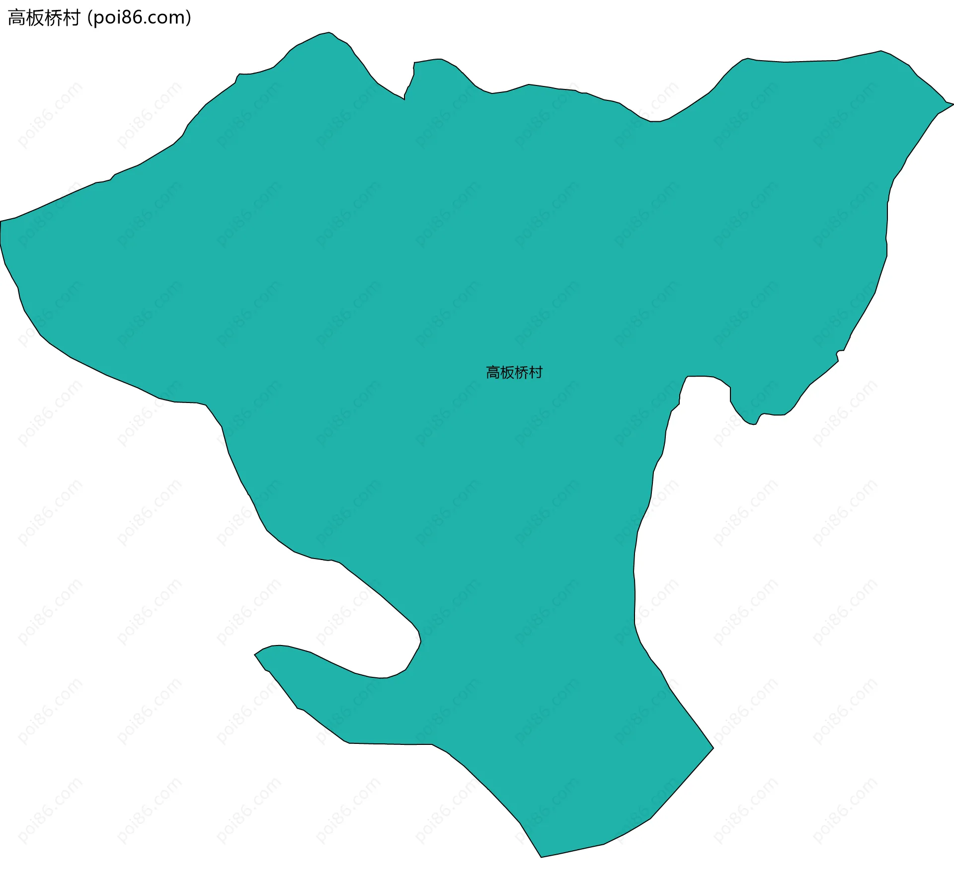 高板桥村边界地图