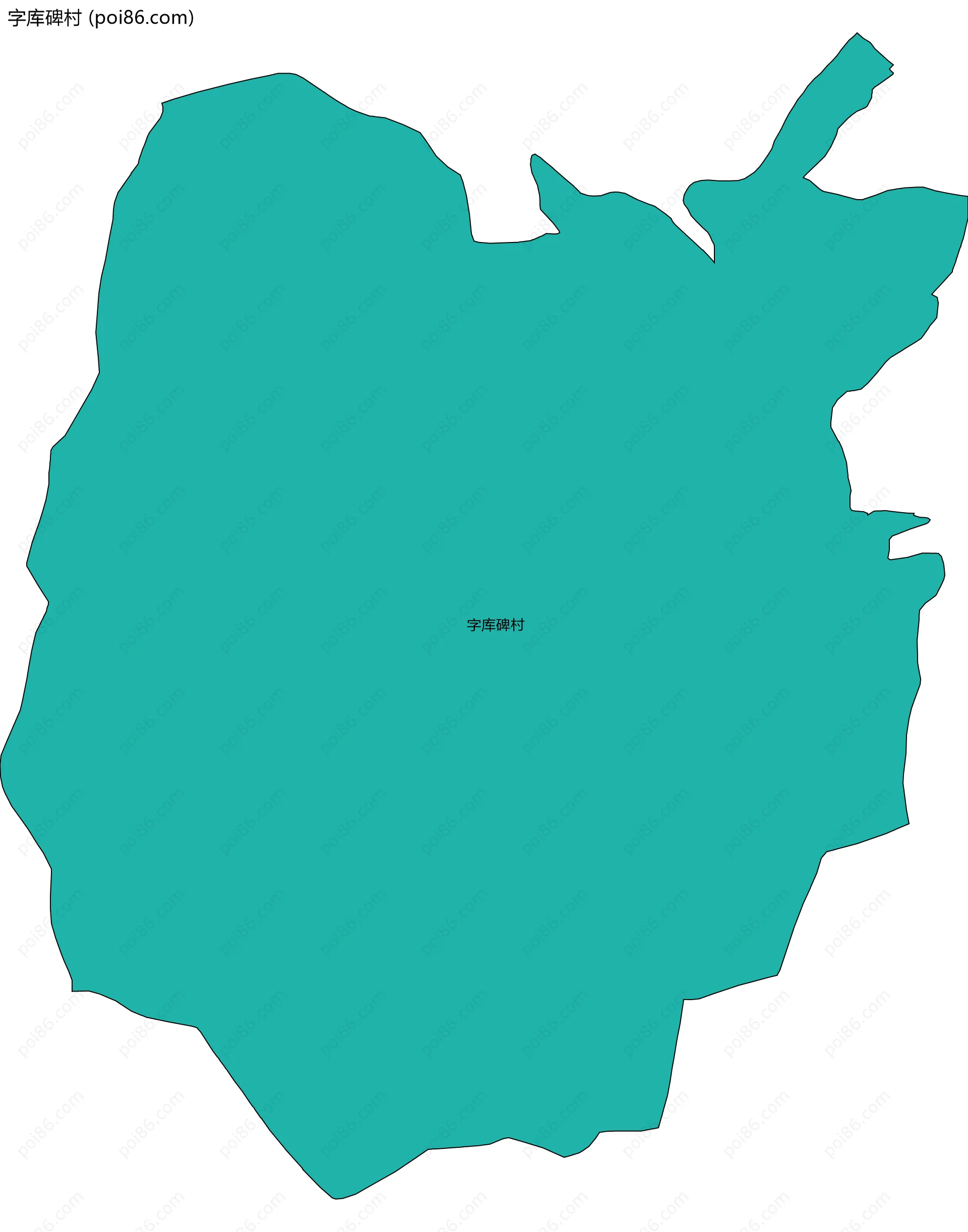 字库碑村边界地图