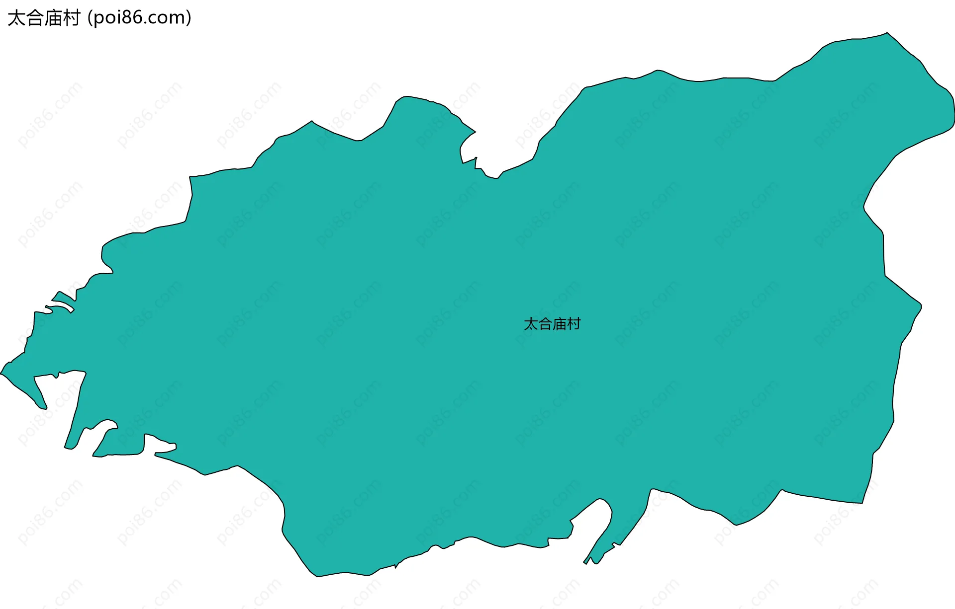 太合庙村边界地图