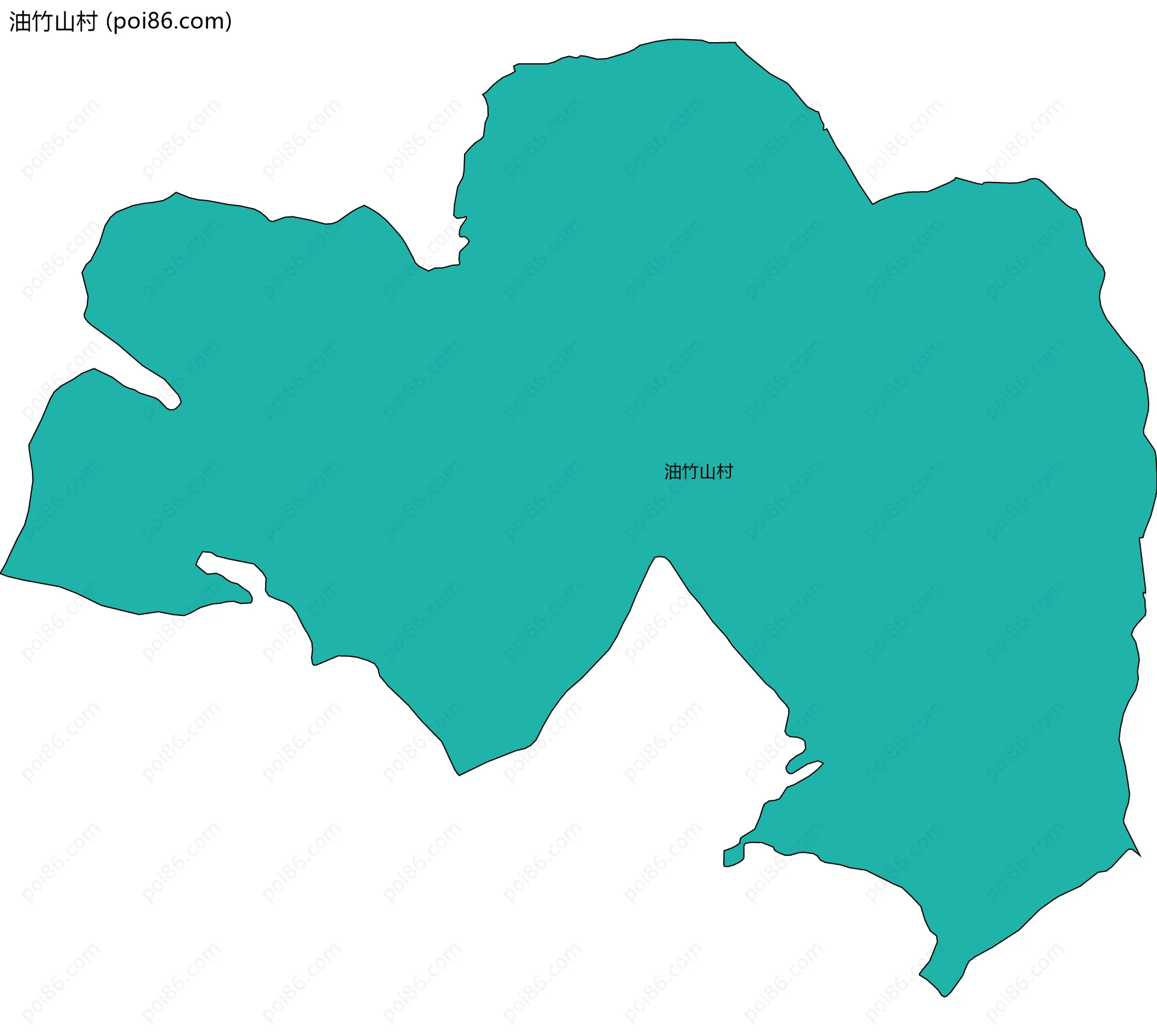 油竹山村边界地图