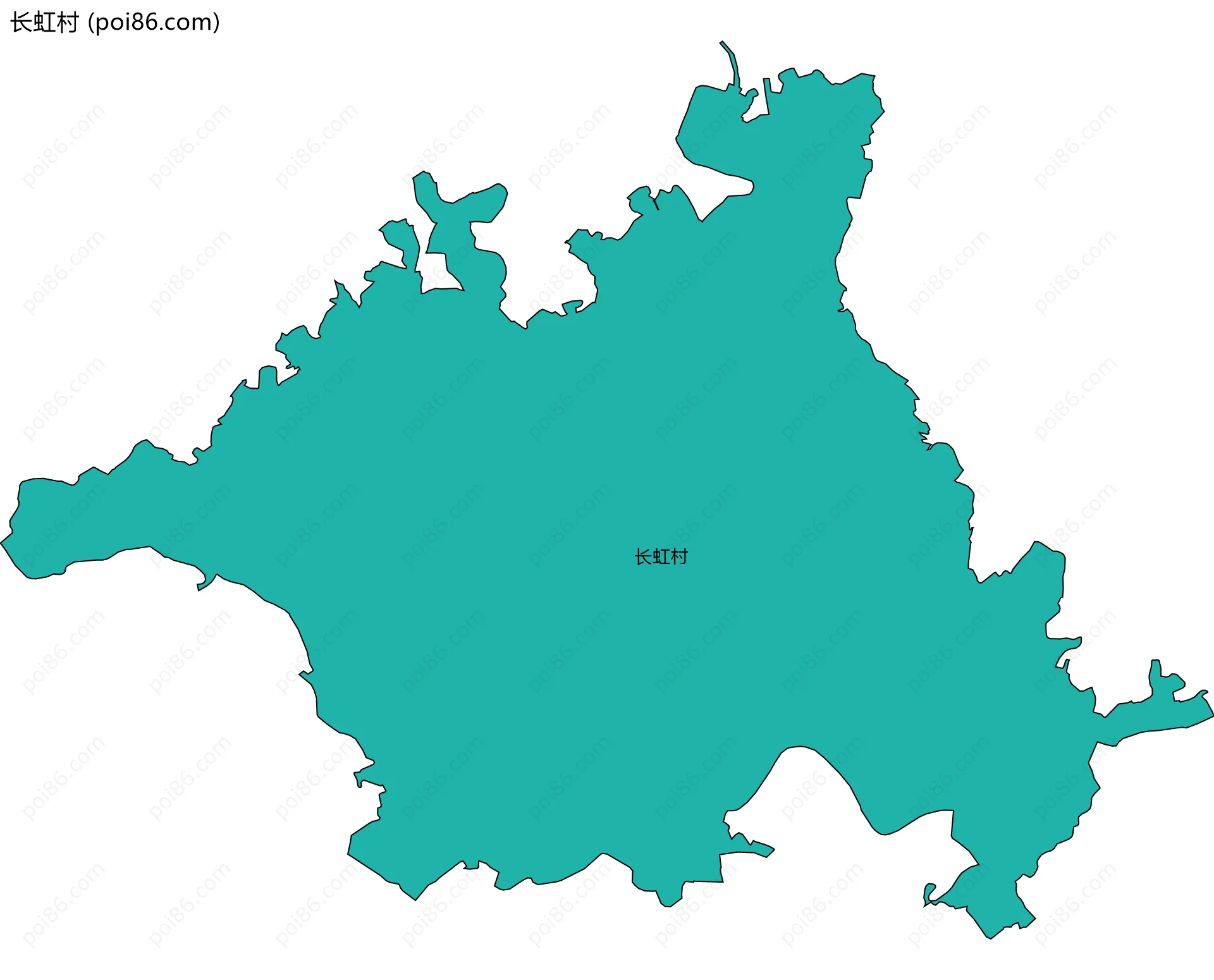 长虹村边界地图