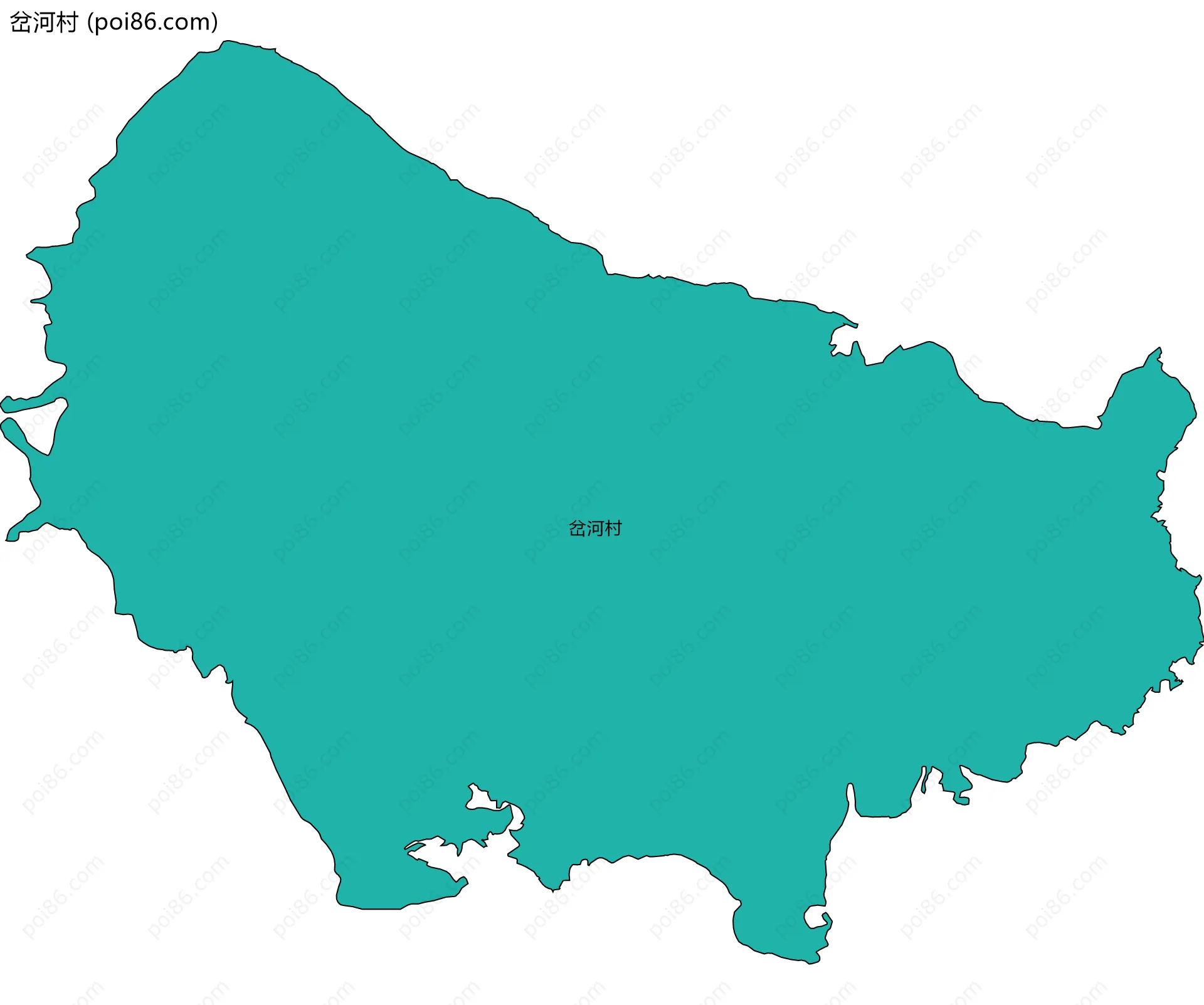 岔河村边界地图