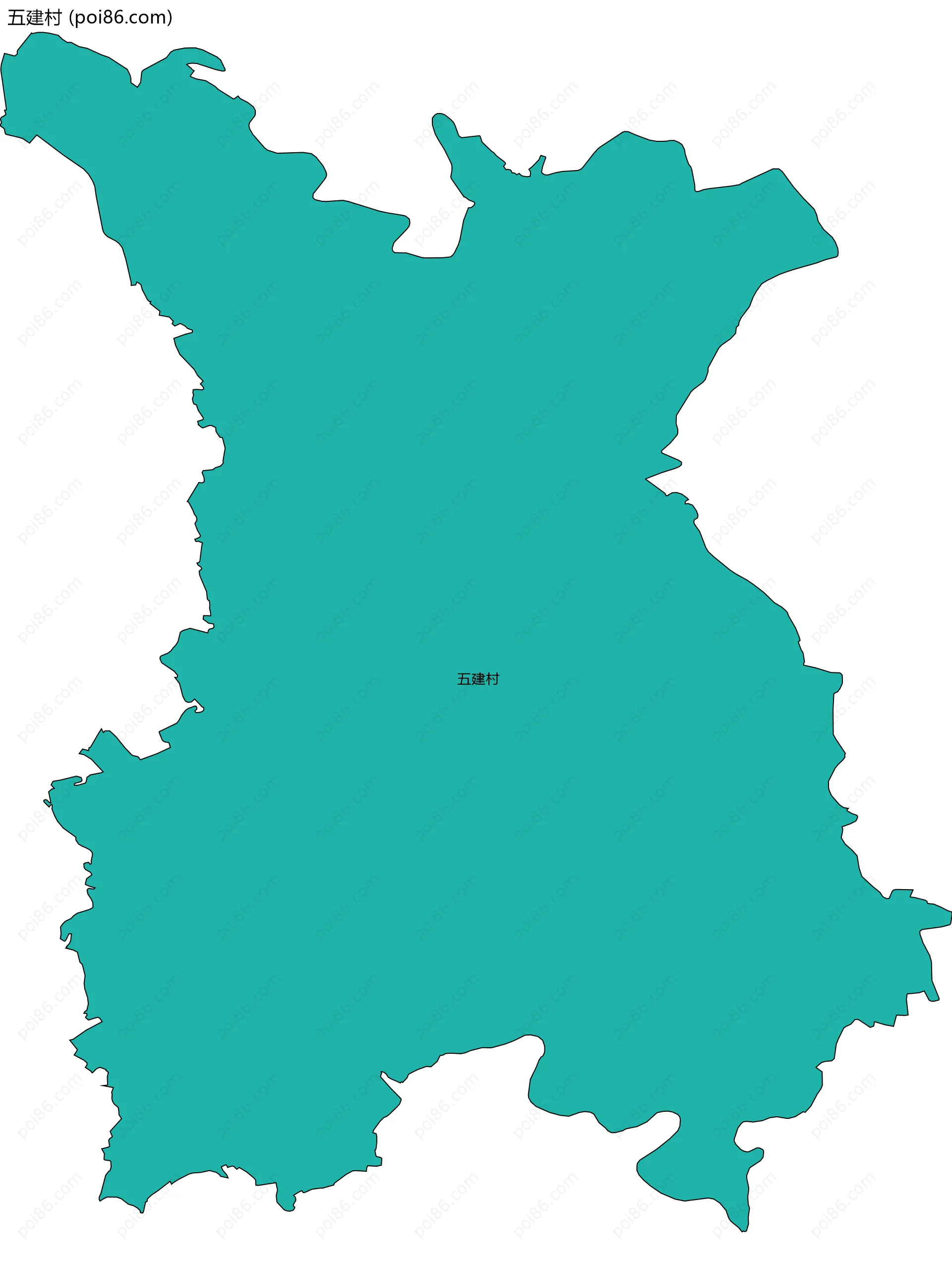 五建村边界地图