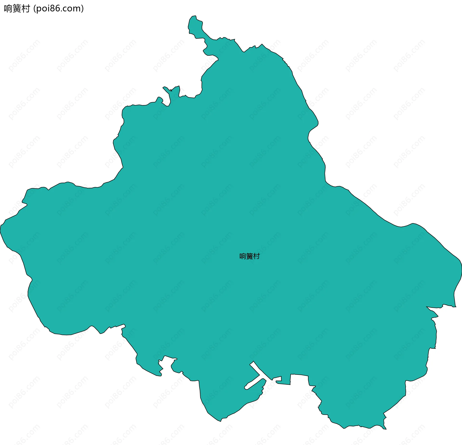 响簧村边界地图