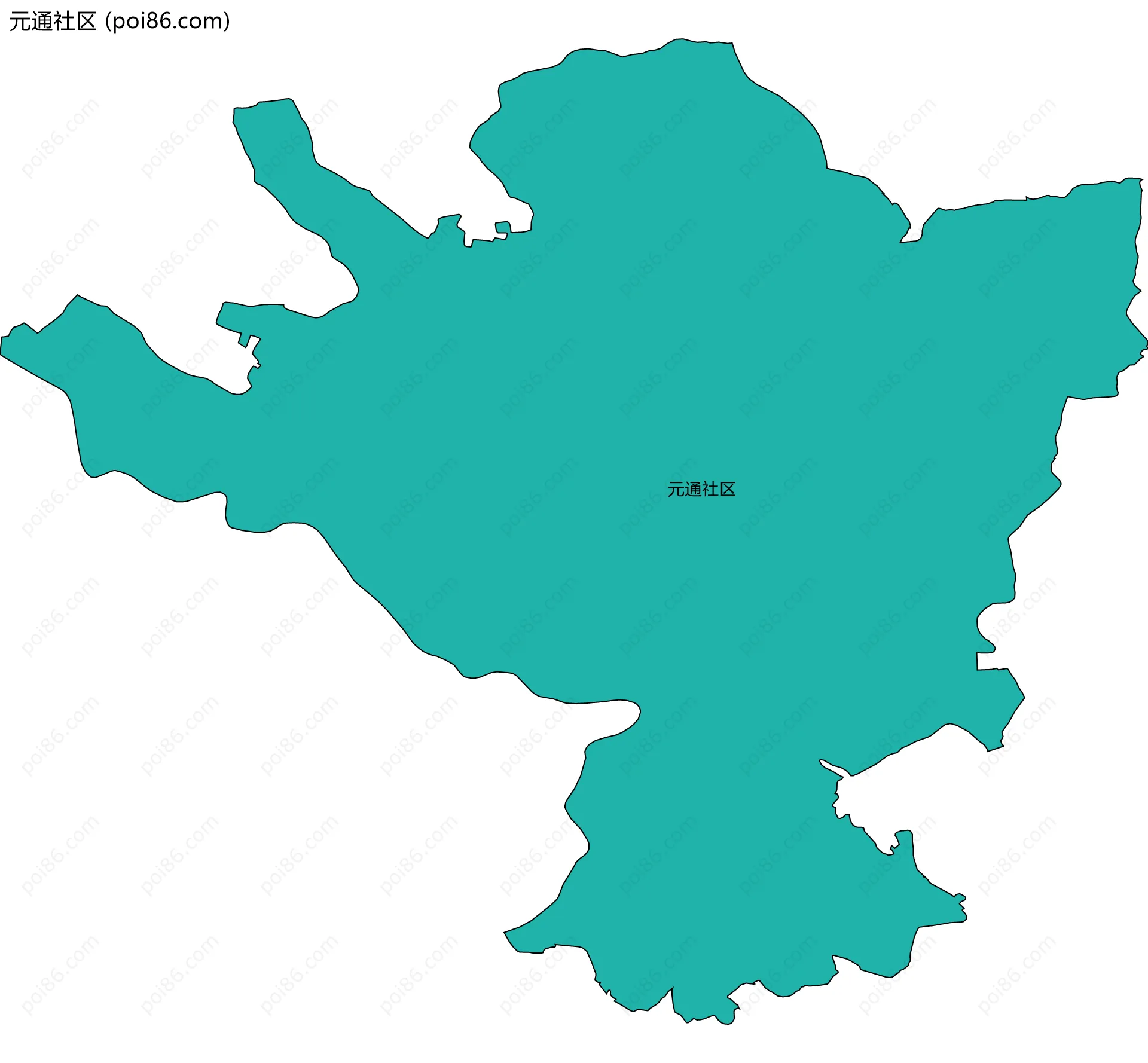 元通社区边界地图