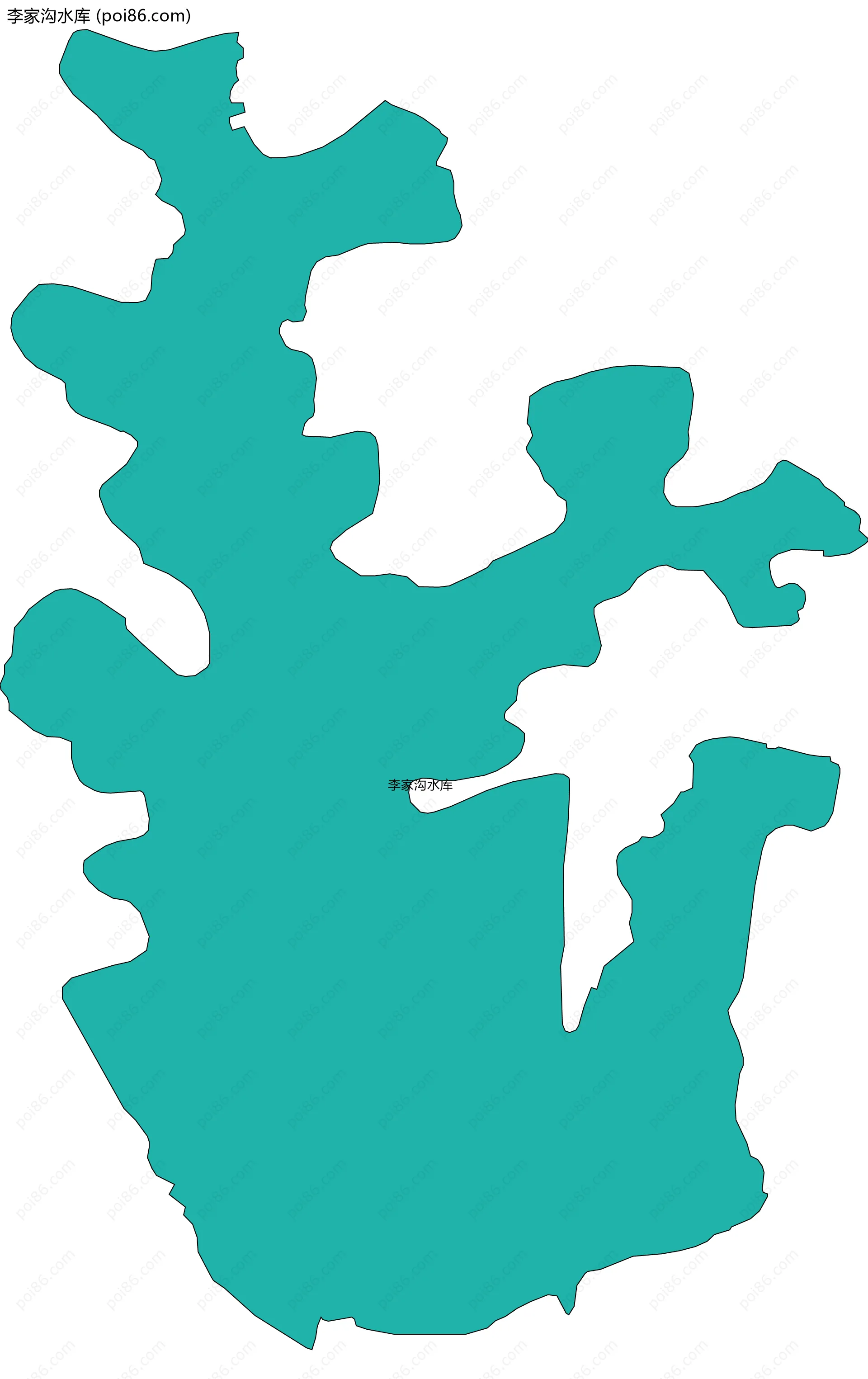 李家沟水库边界地图