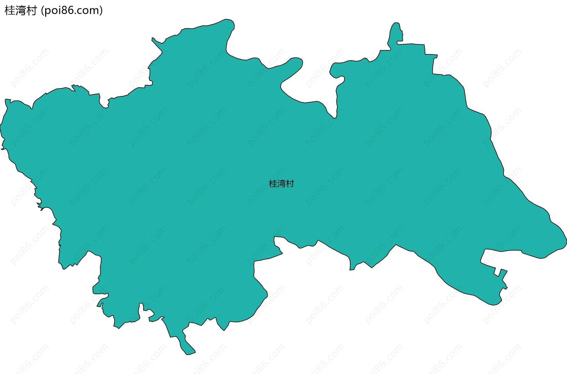 桂湾村边界地图