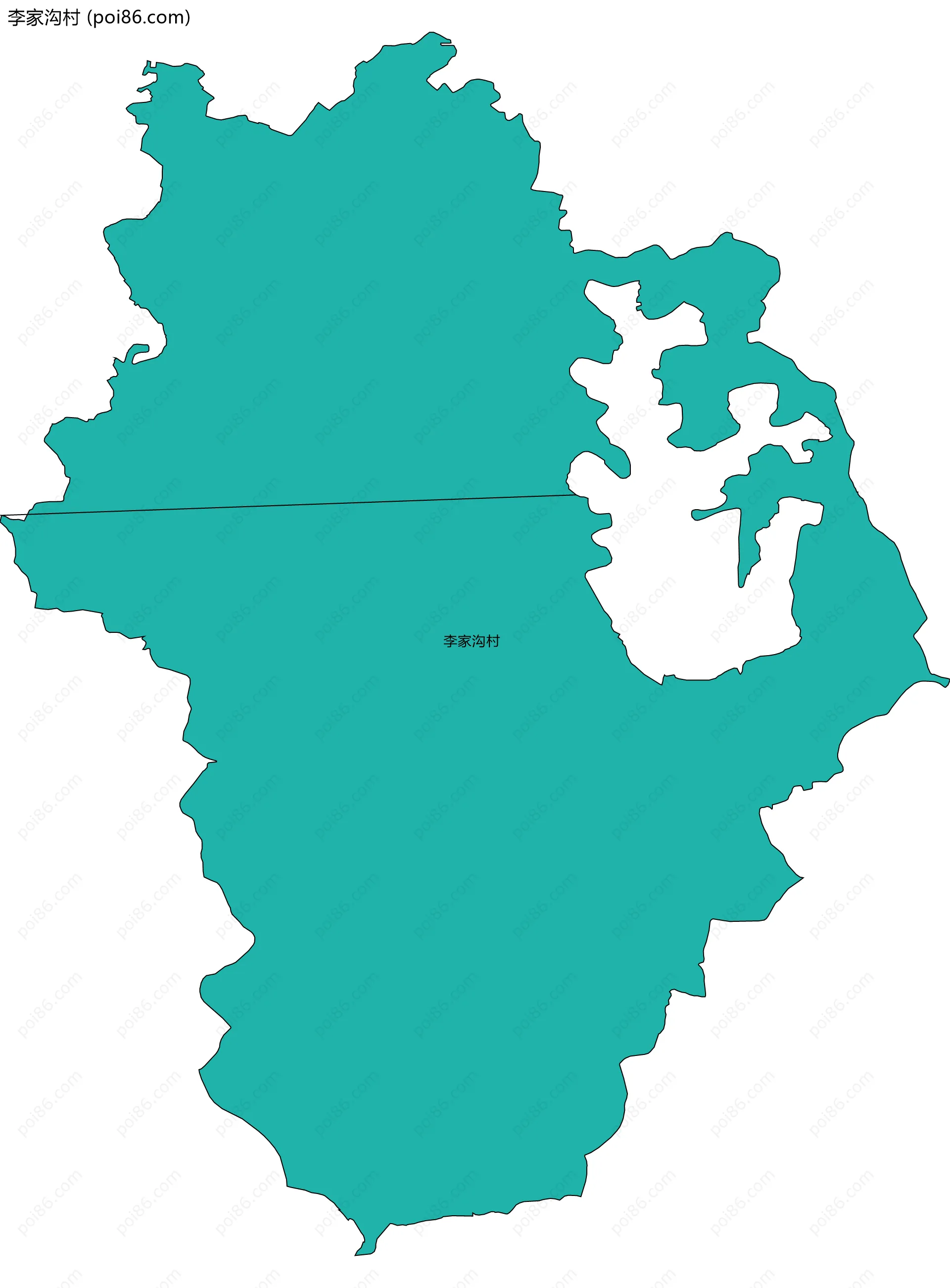 李家沟村边界地图