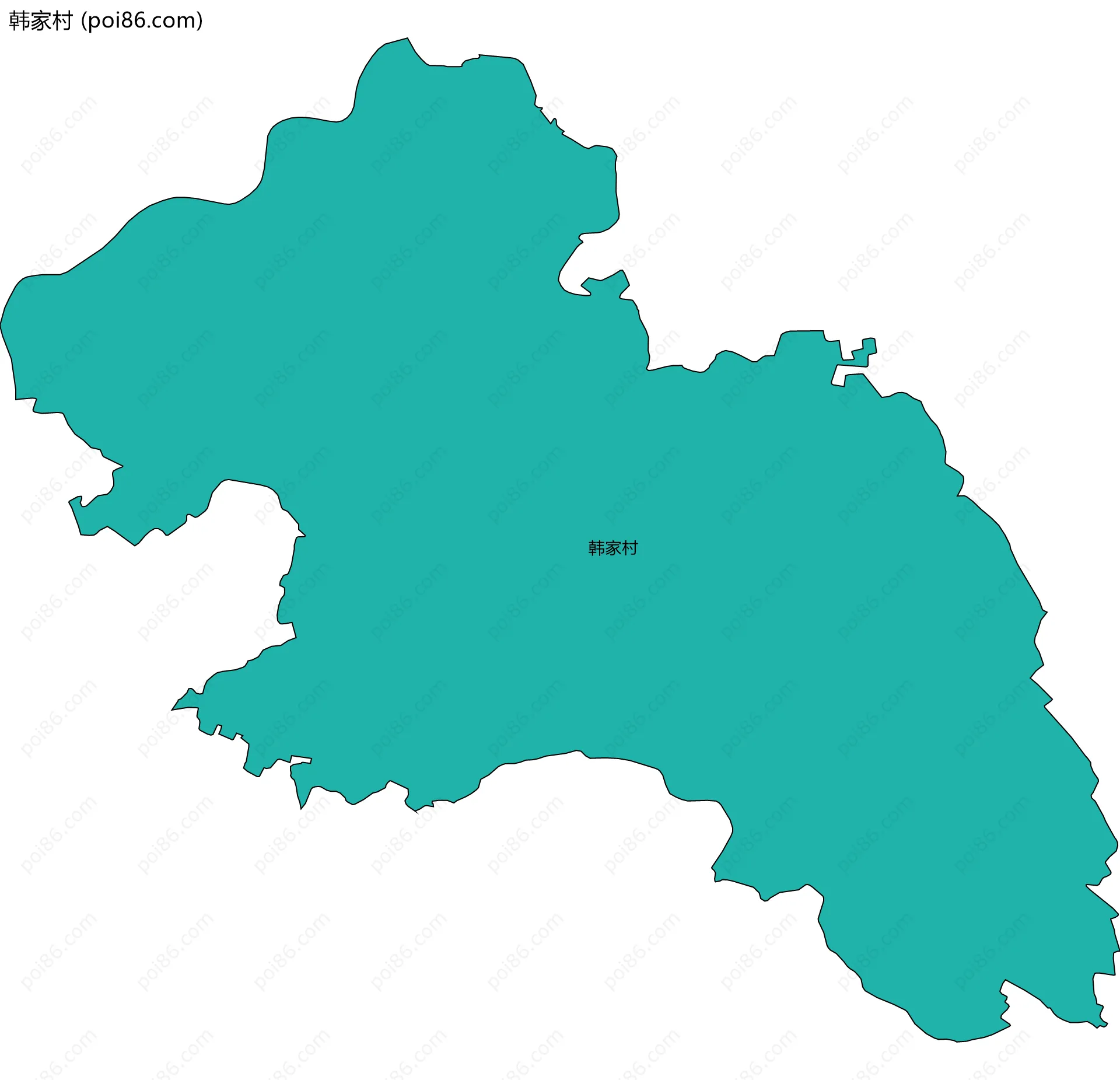 韩家村边界地图