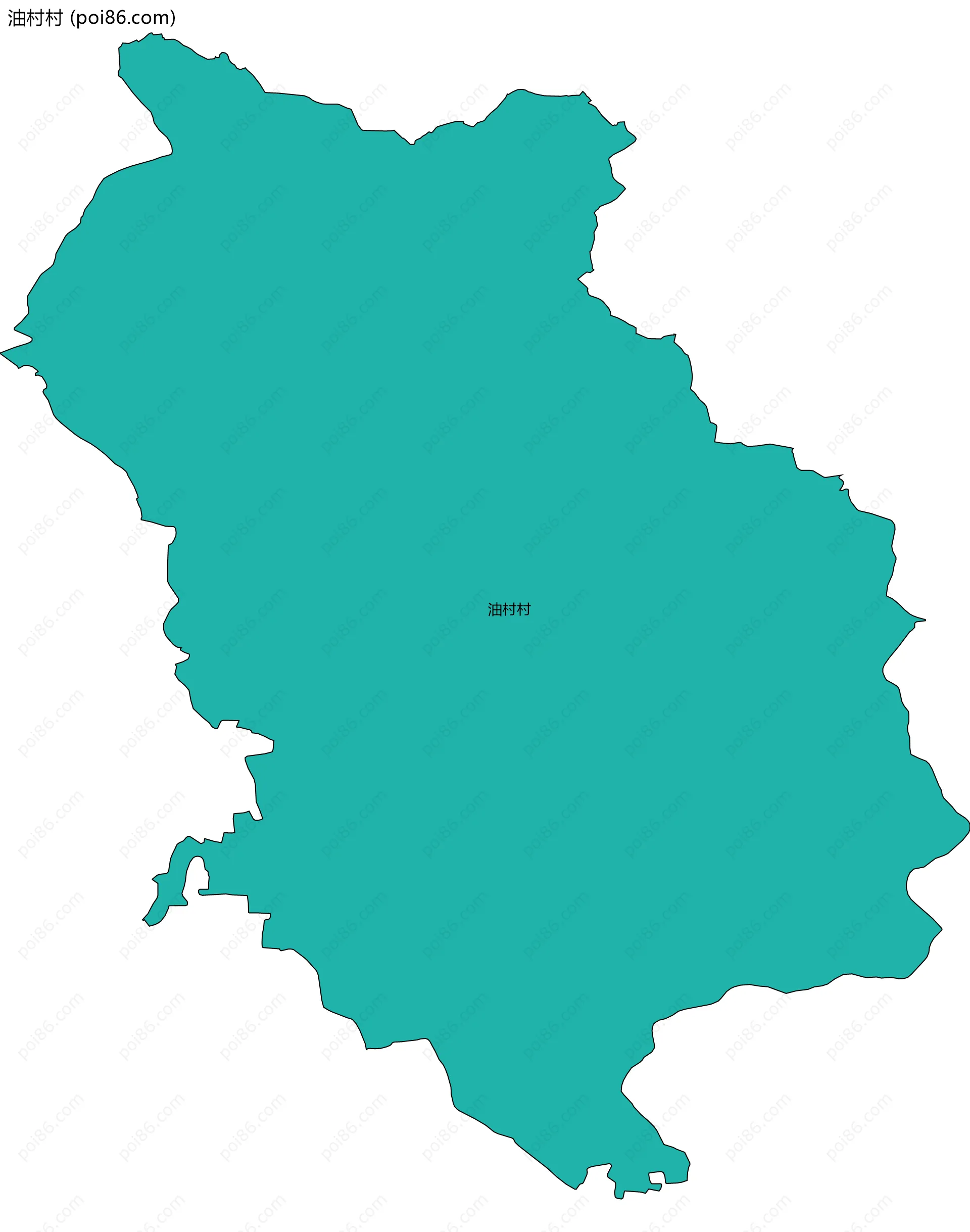 油村村边界地图