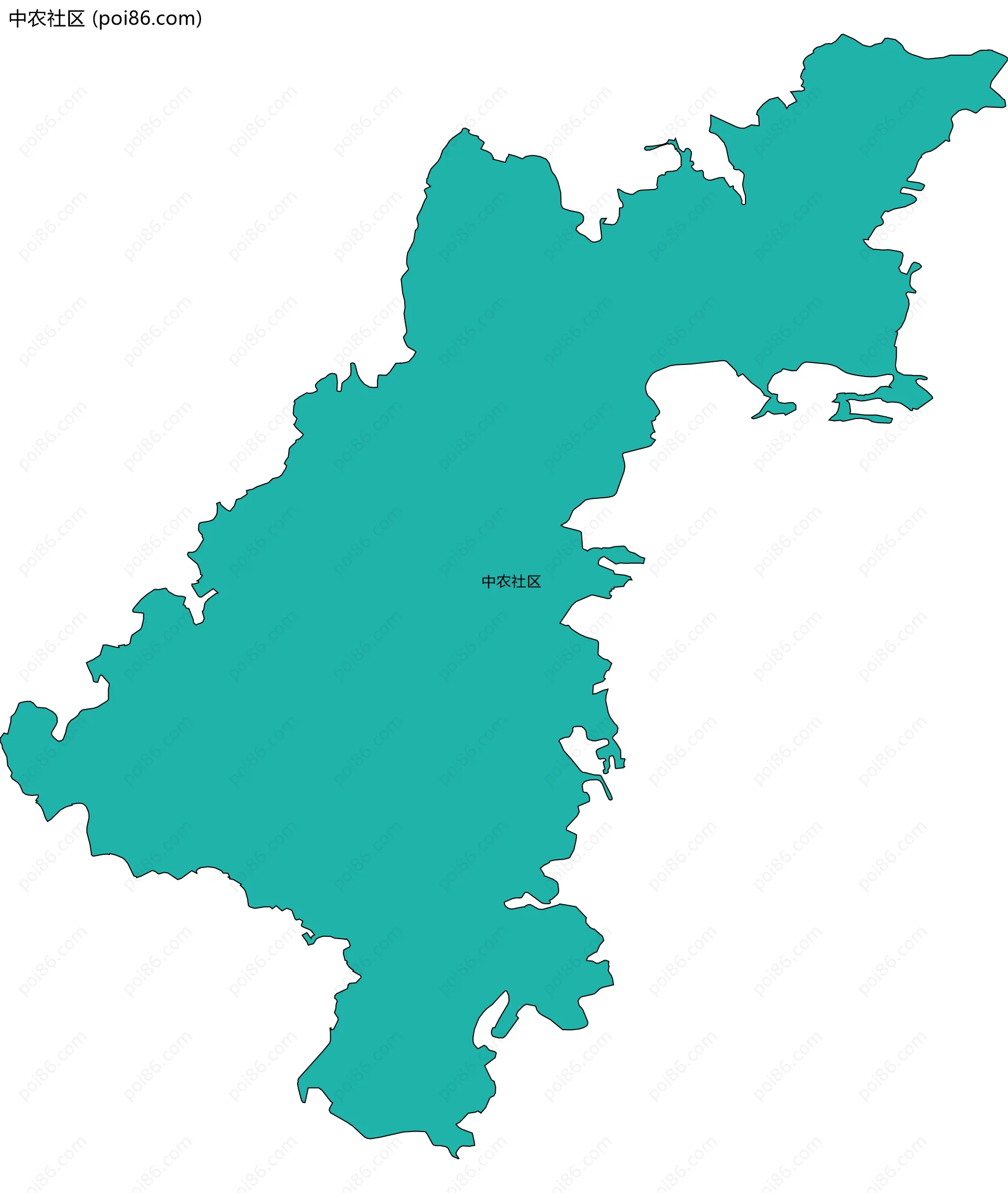 中农社区边界地图