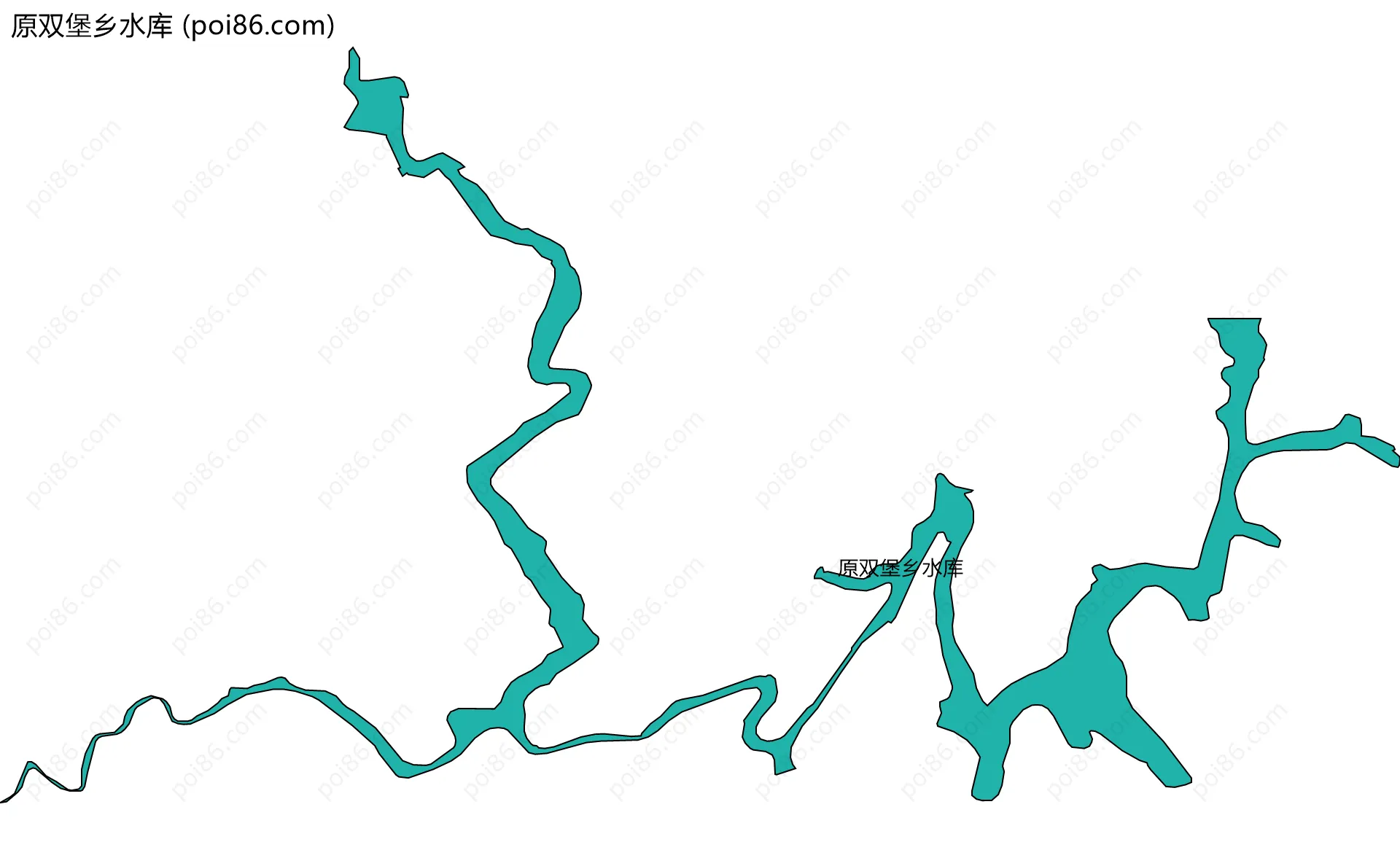 原双堡乡水库边界地图