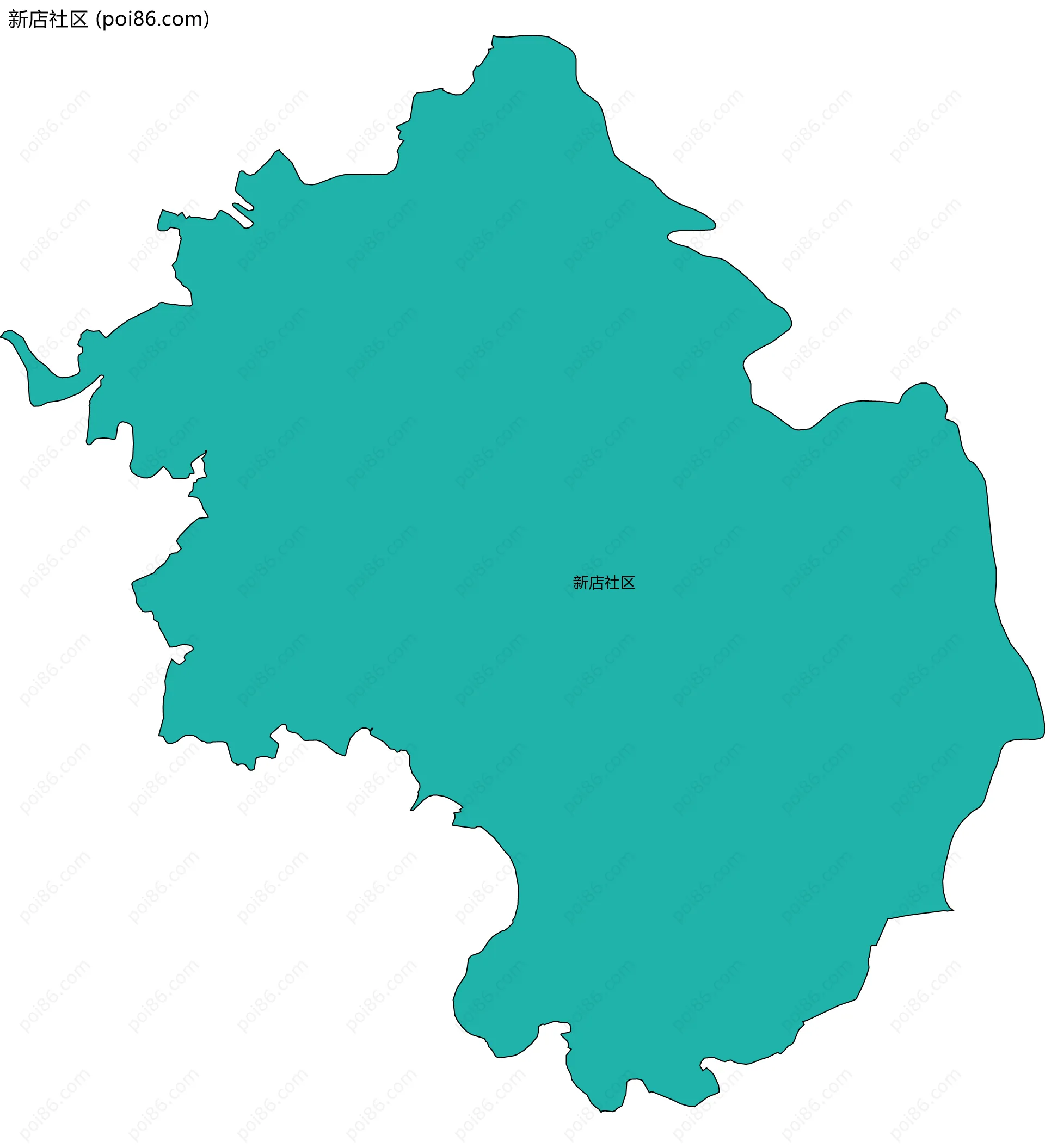 新店社区边界地图
