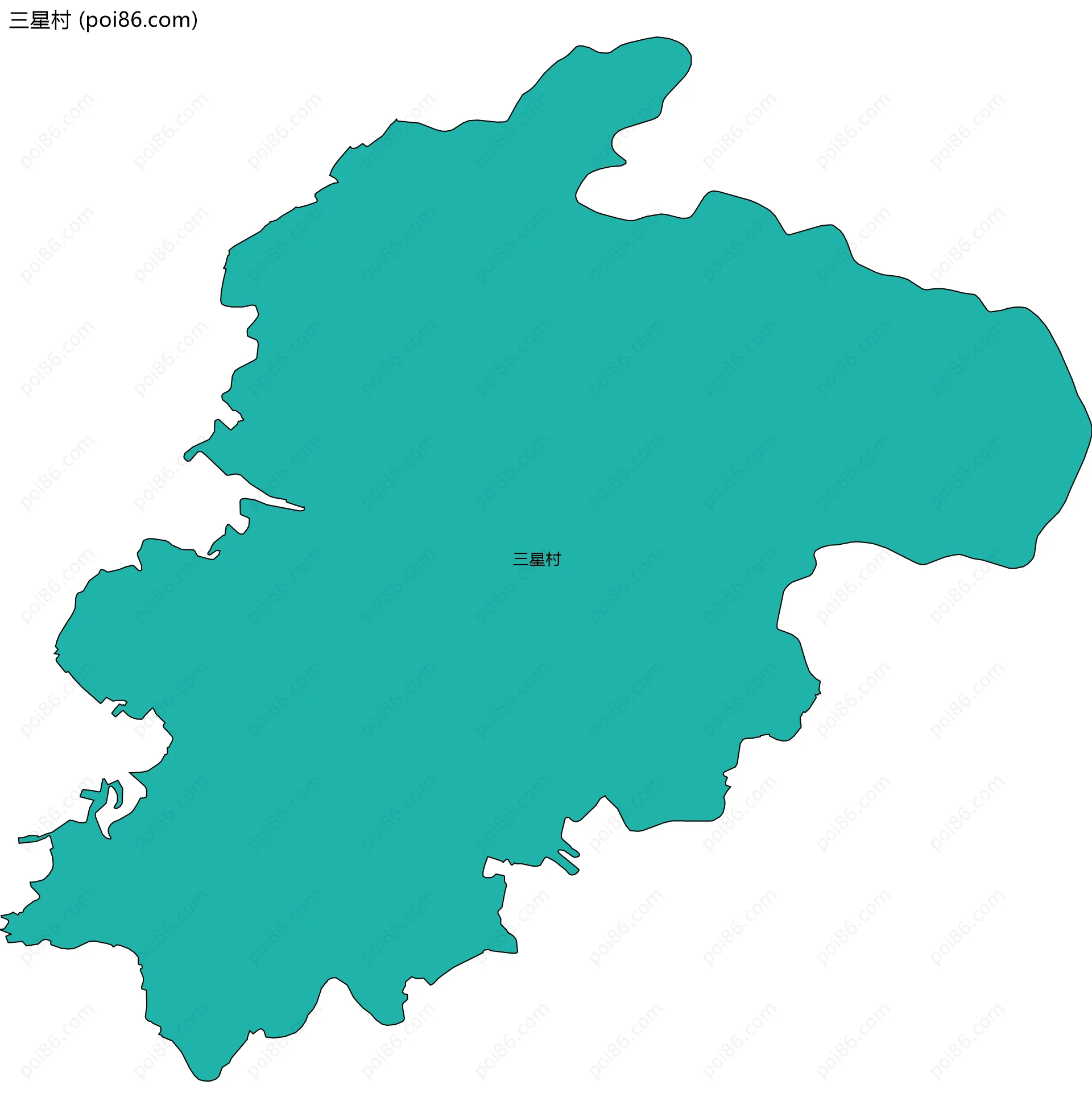 三星村边界地图