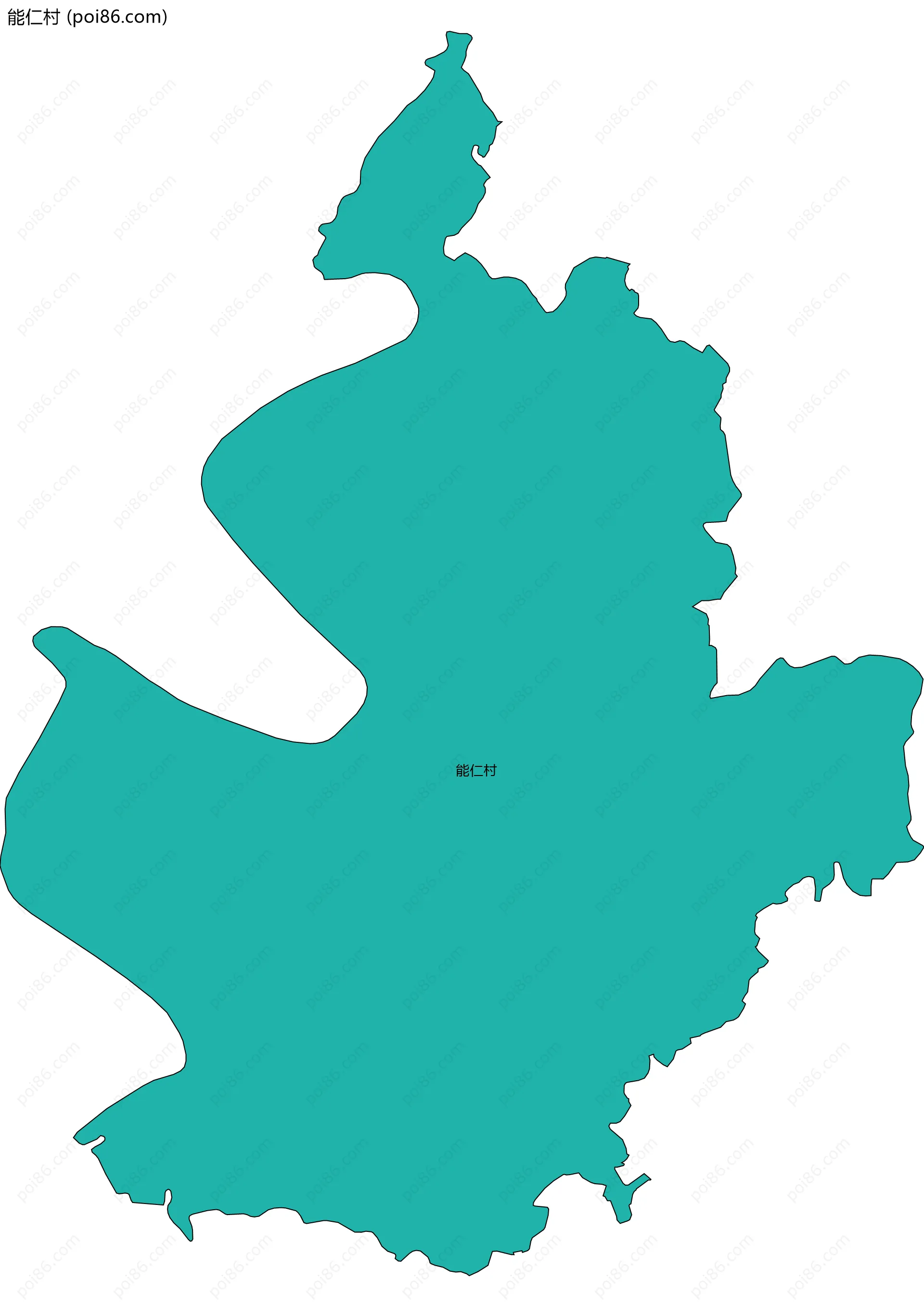 能仁村边界地图