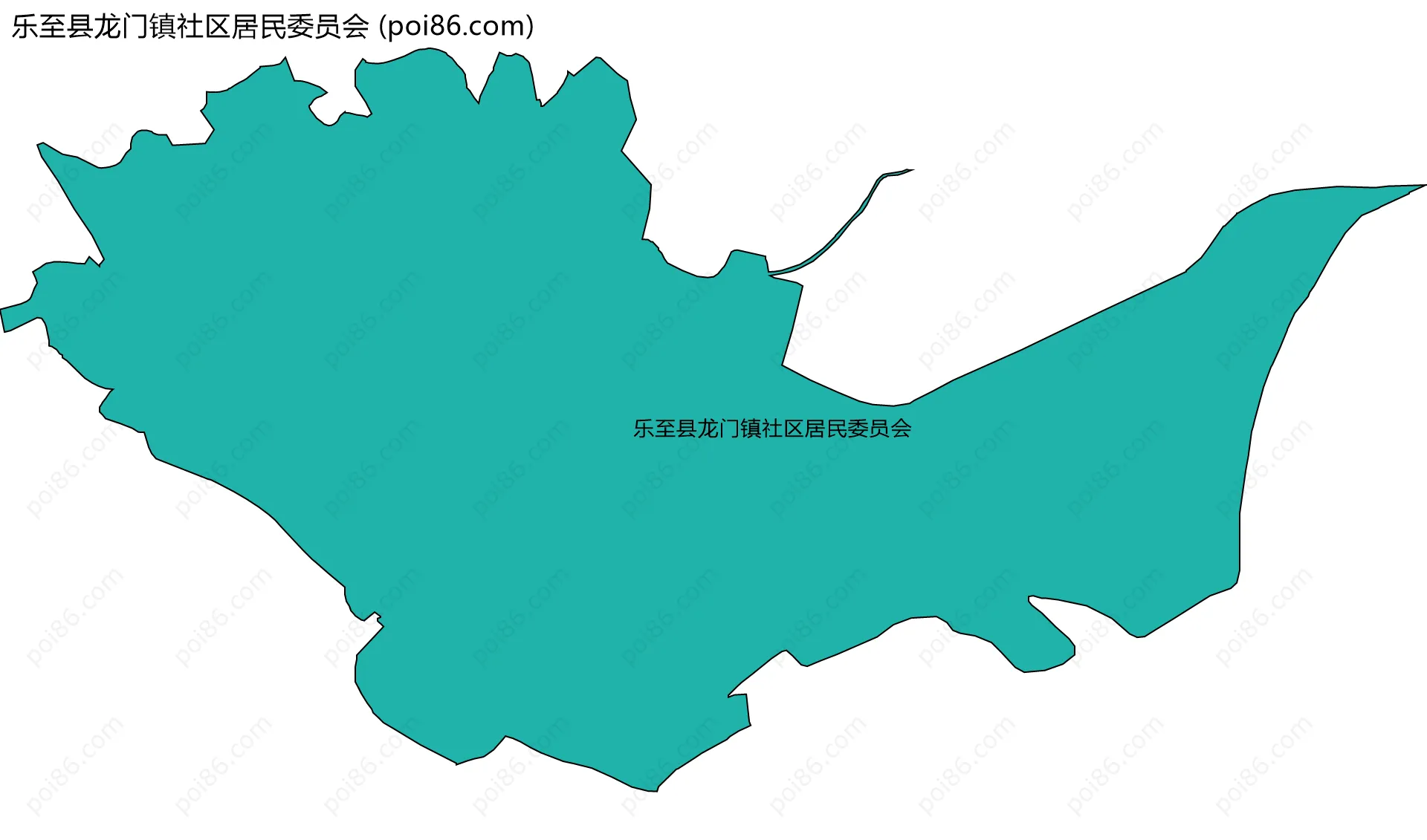 乐至县龙门镇社区居民委员会边界地图