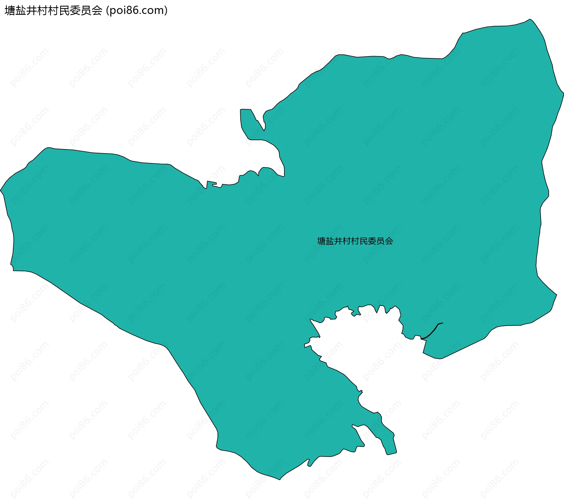 塘盐井村村民委员会边界地图