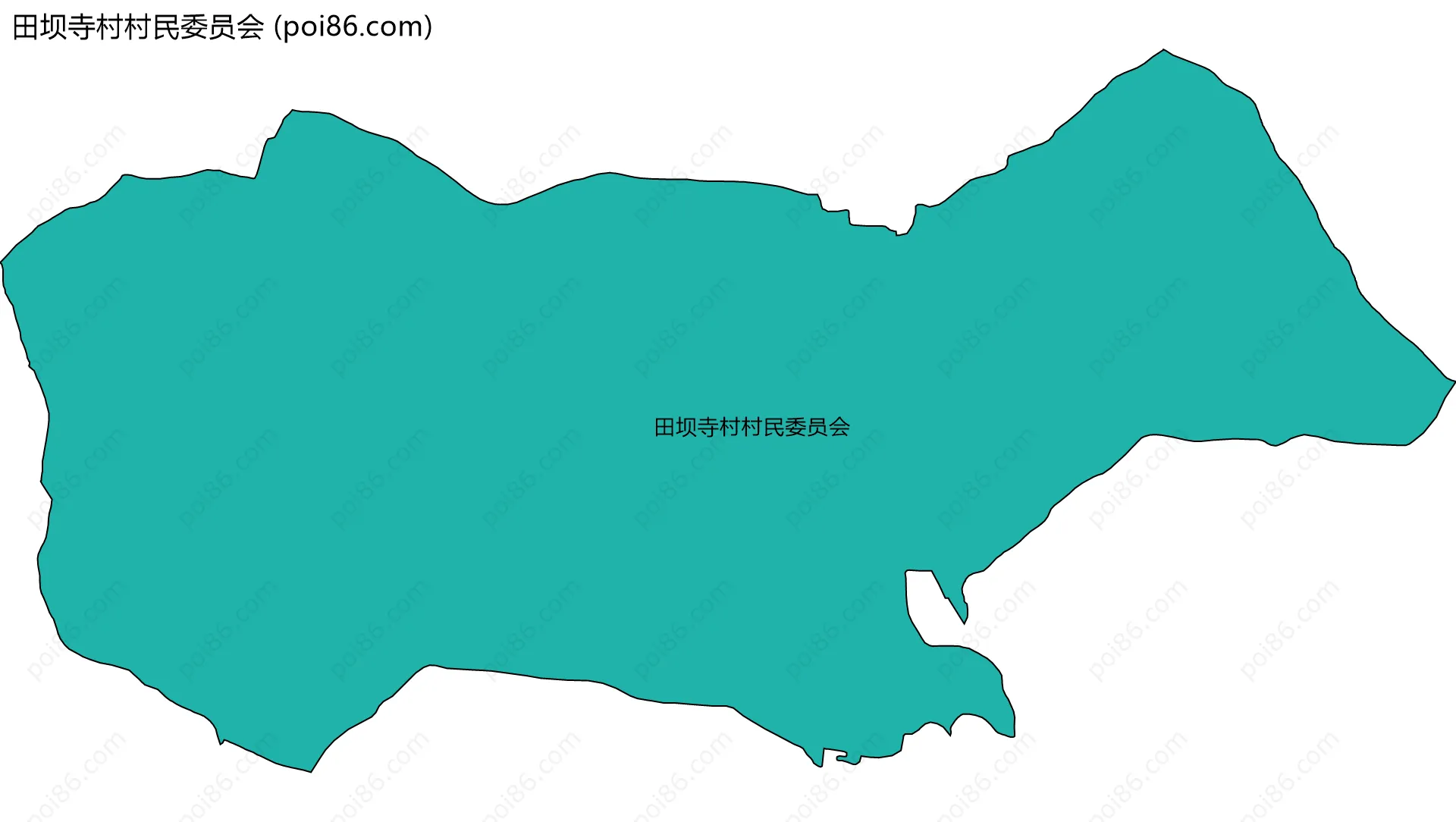 田坝寺村村民委员会边界地图