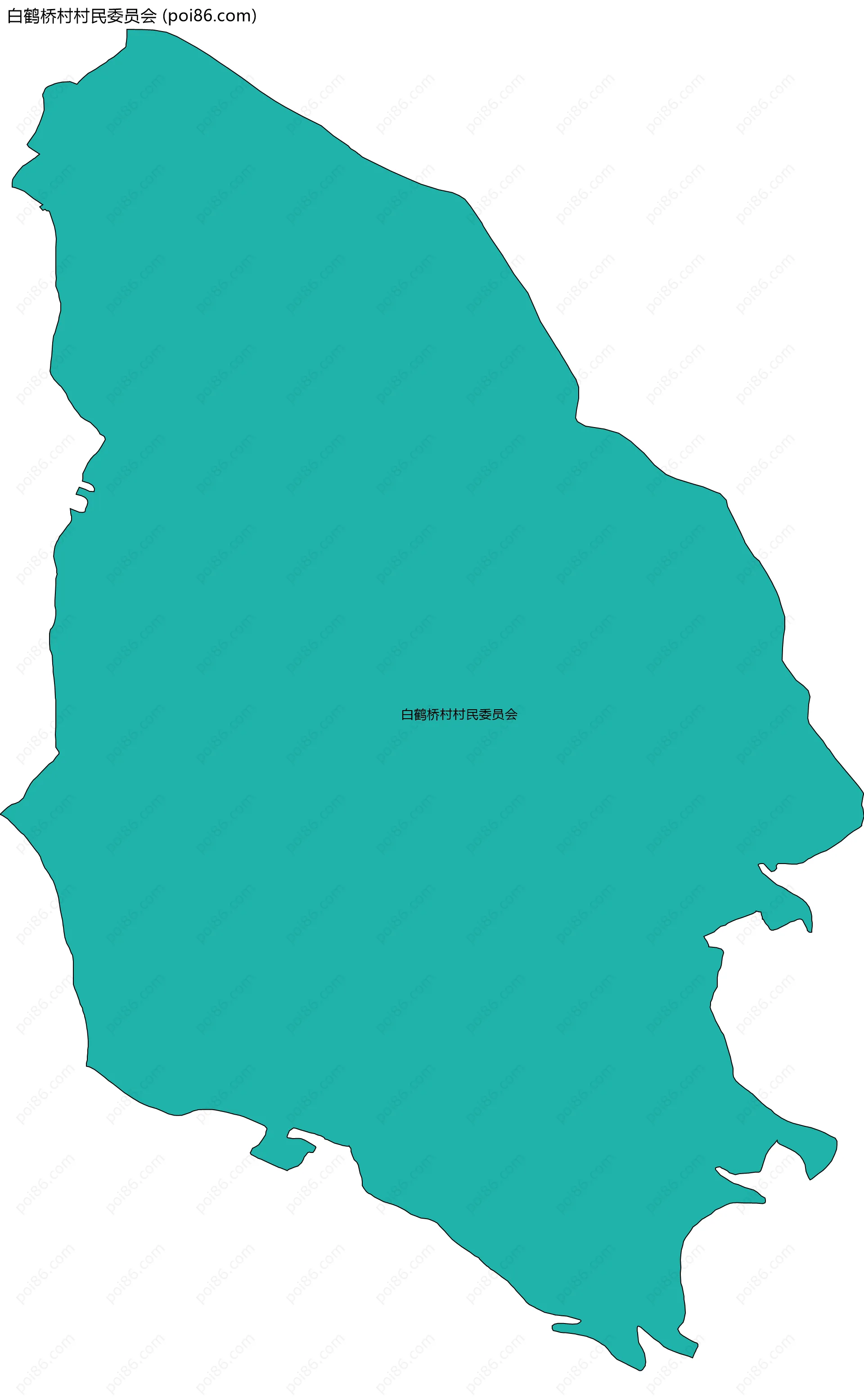 白鹤桥村村民委员会边界地图