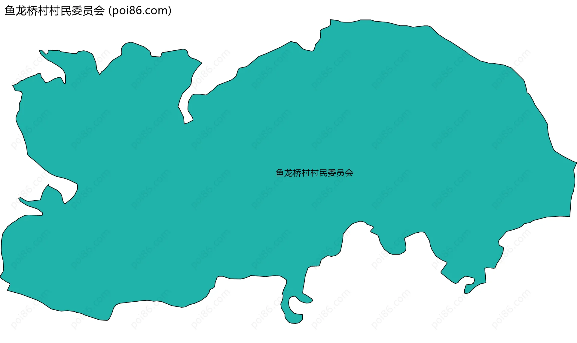 鱼龙桥村村民委员会边界地图