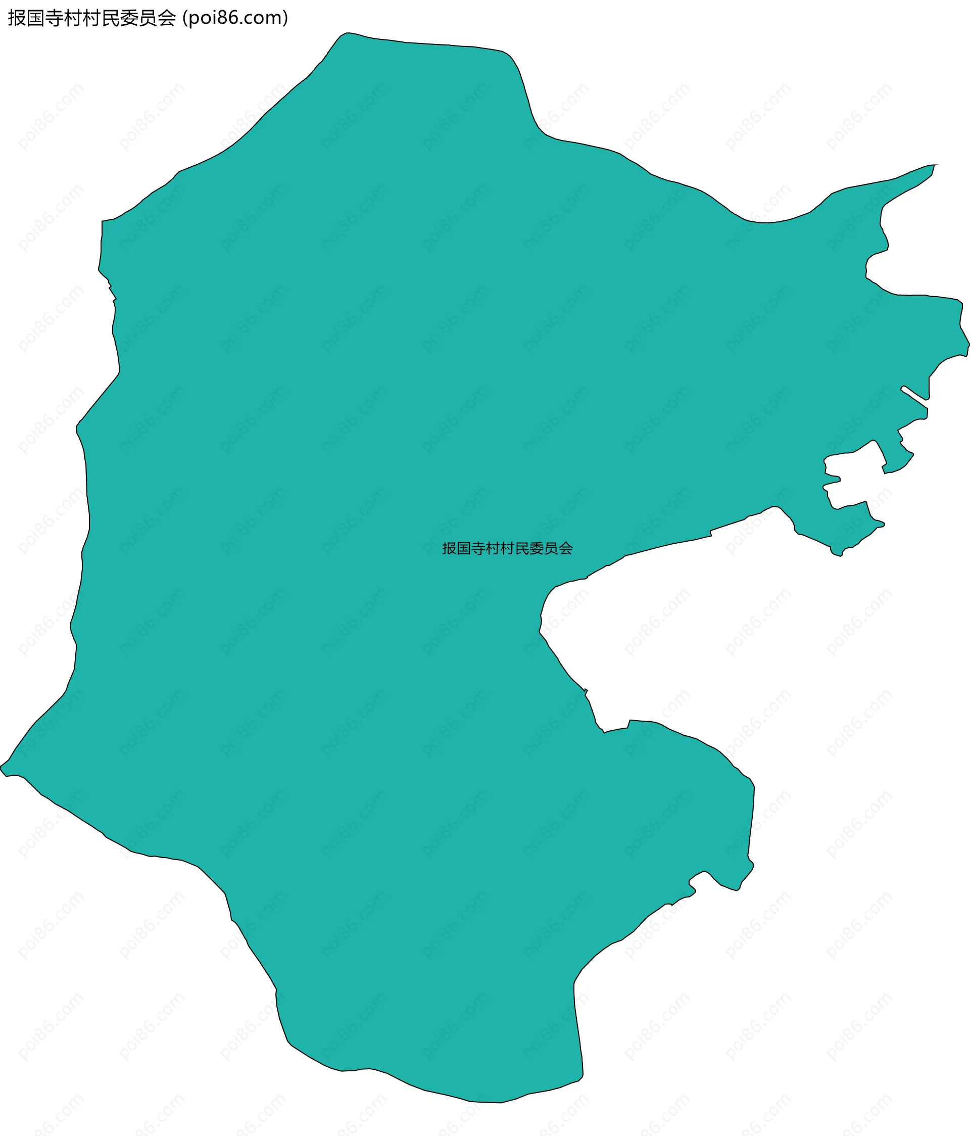 报国寺村村民委员会边界地图