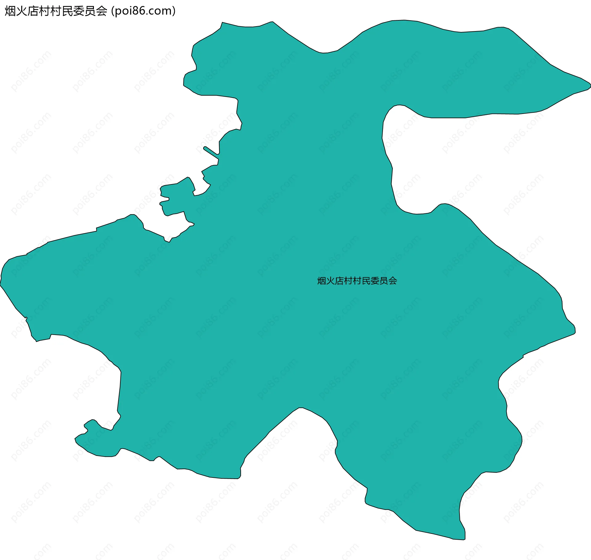 烟火店村村民委员会边界地图