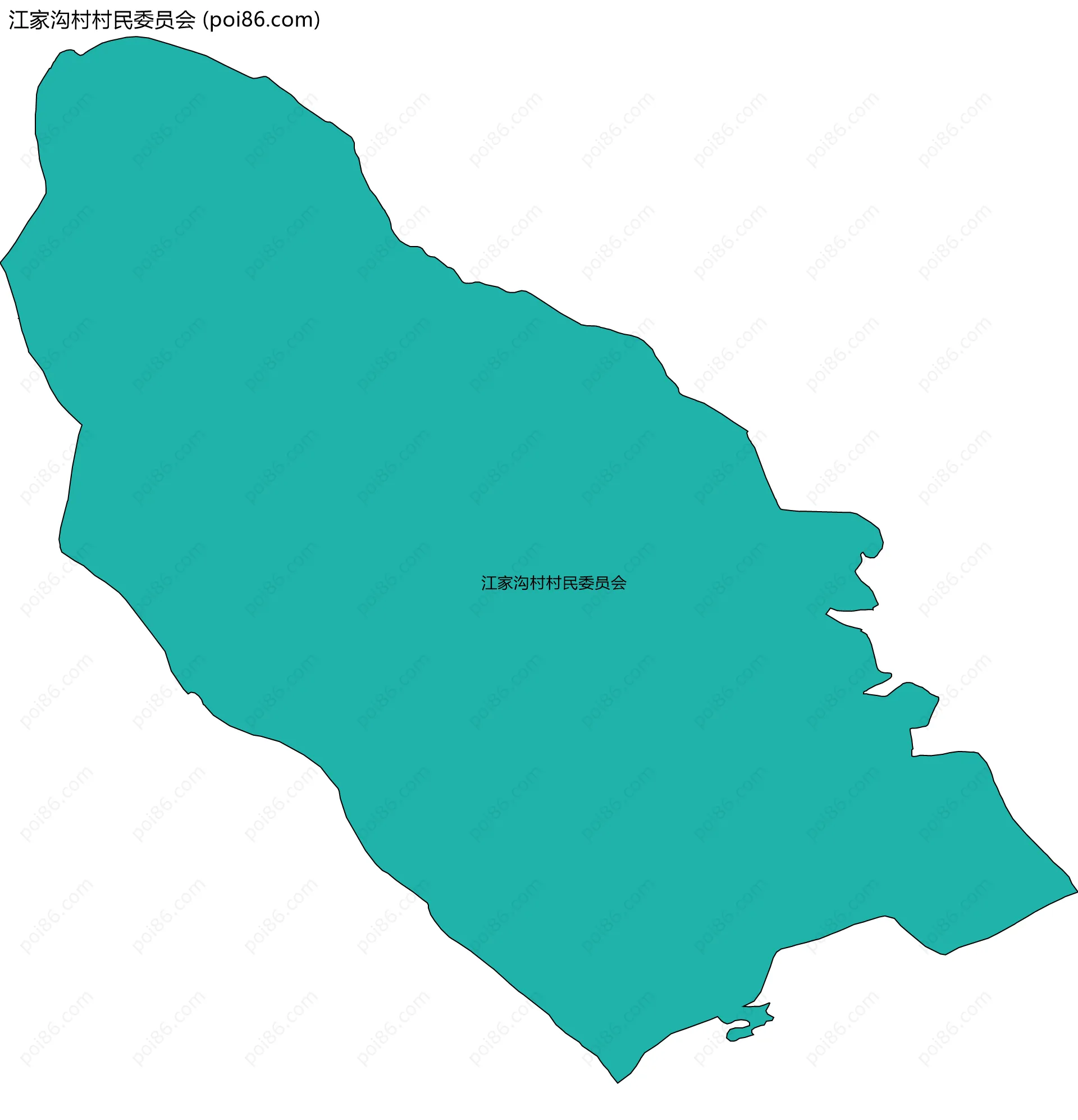 江家沟村村民委员会边界地图