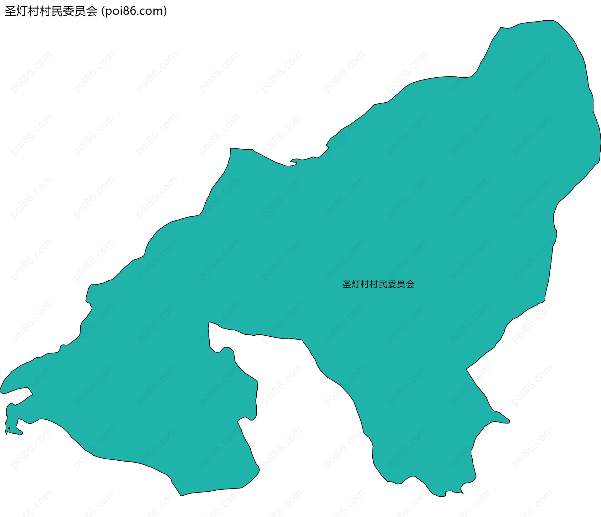 圣灯村村民委员会边界地图