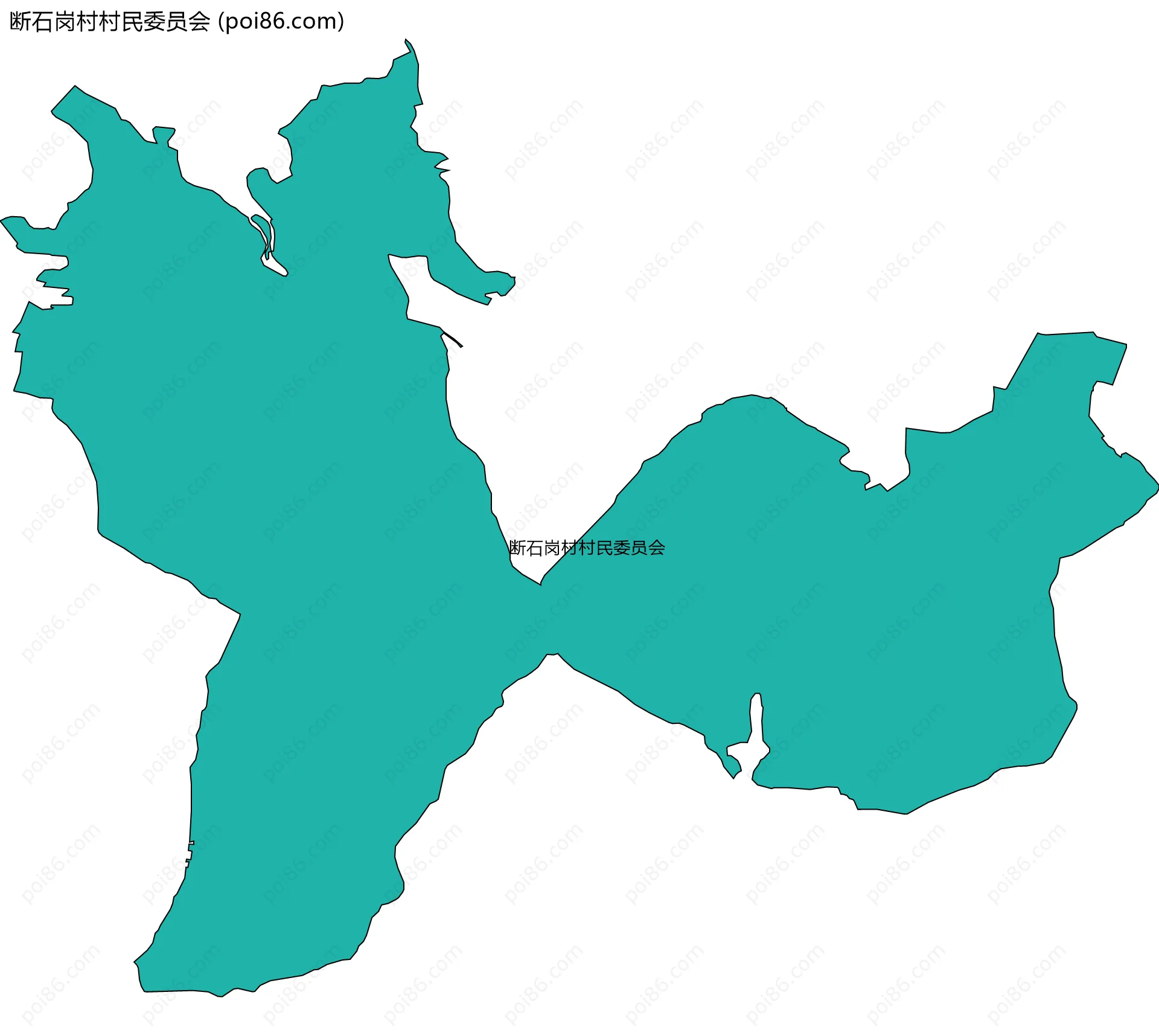 断石岗村村民委员会边界地图