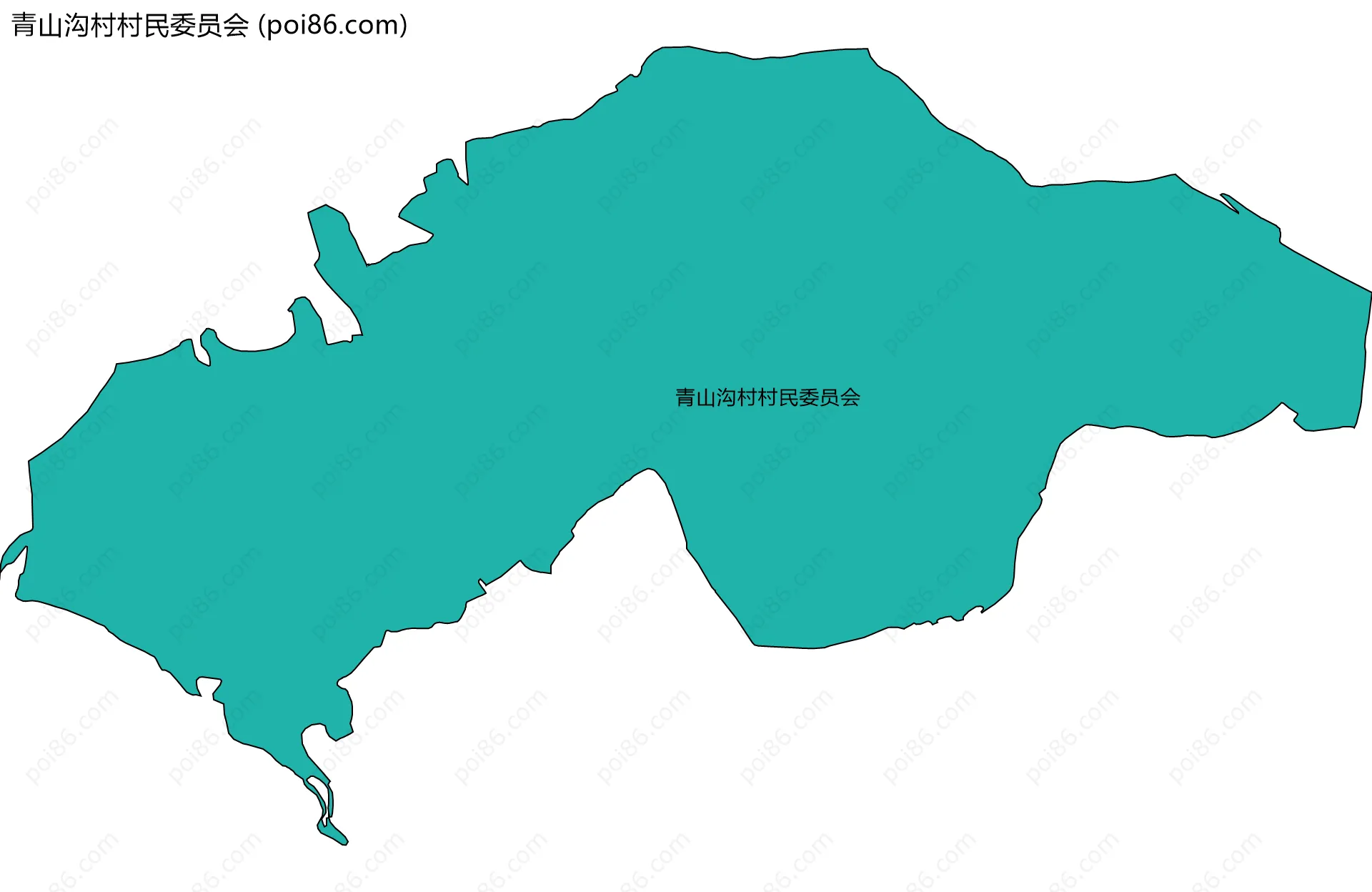 青山沟村村民委员会边界地图