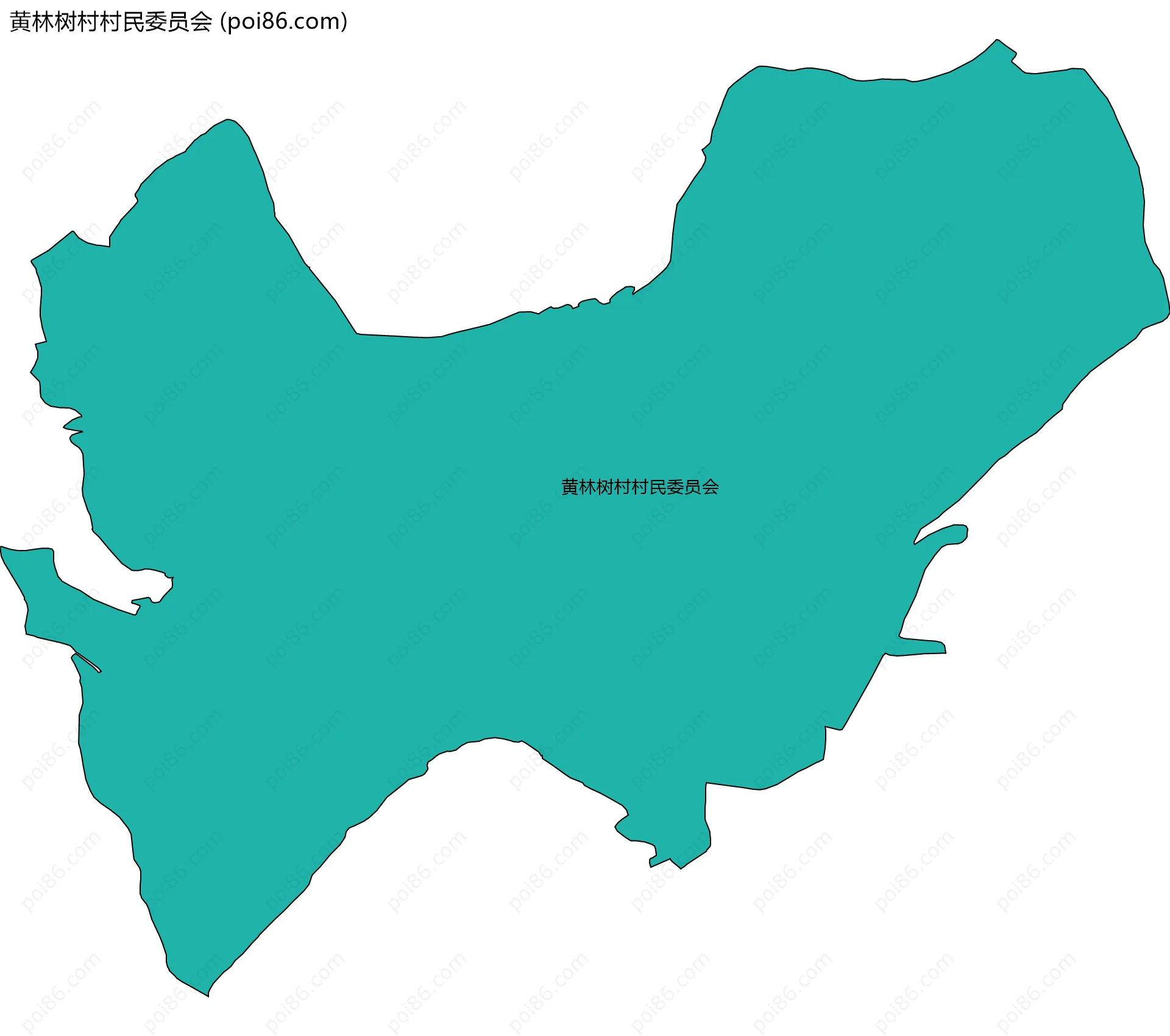 黄林树村村民委员会边界地图